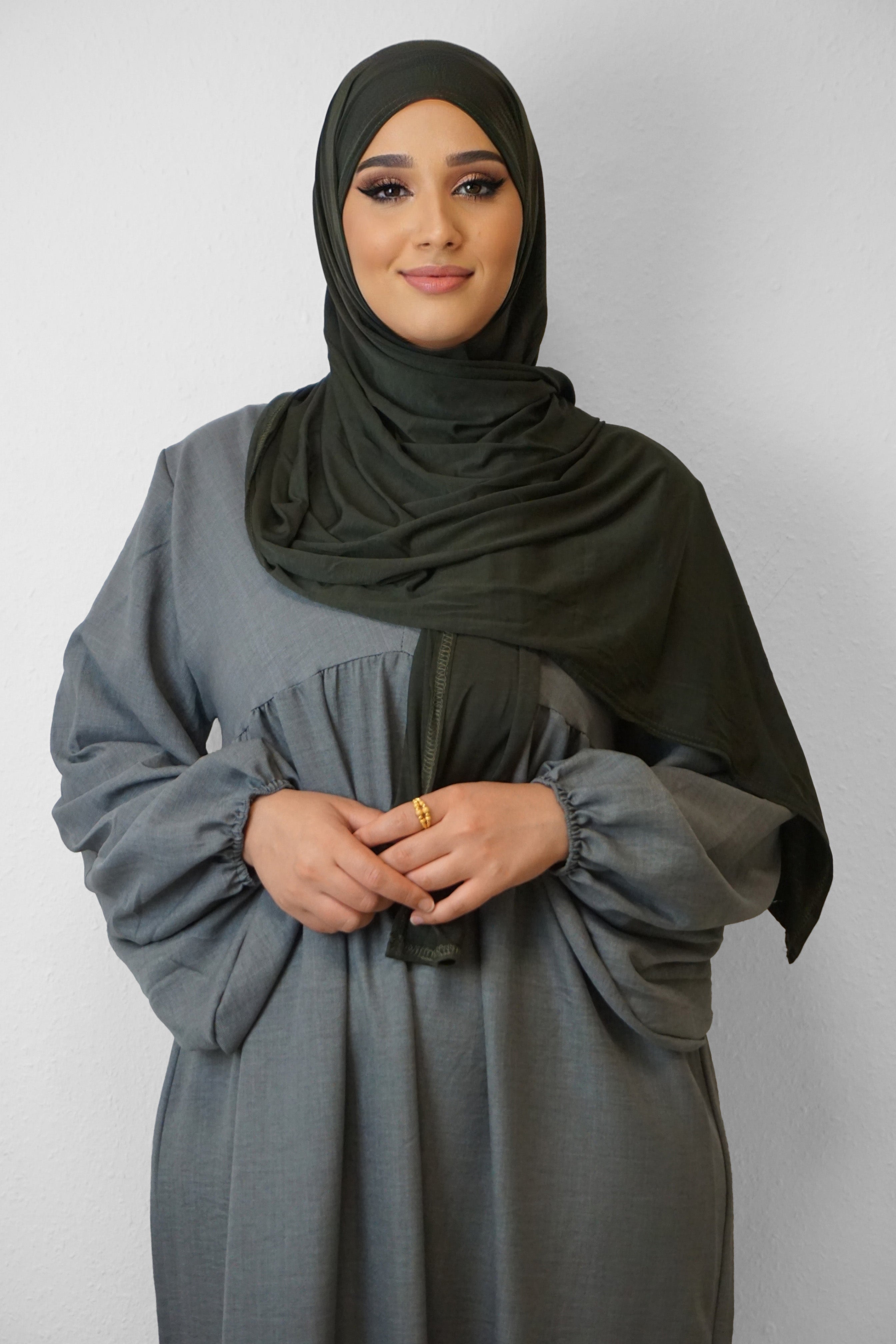 Premium Jersey Hijab Dark-Oliv
