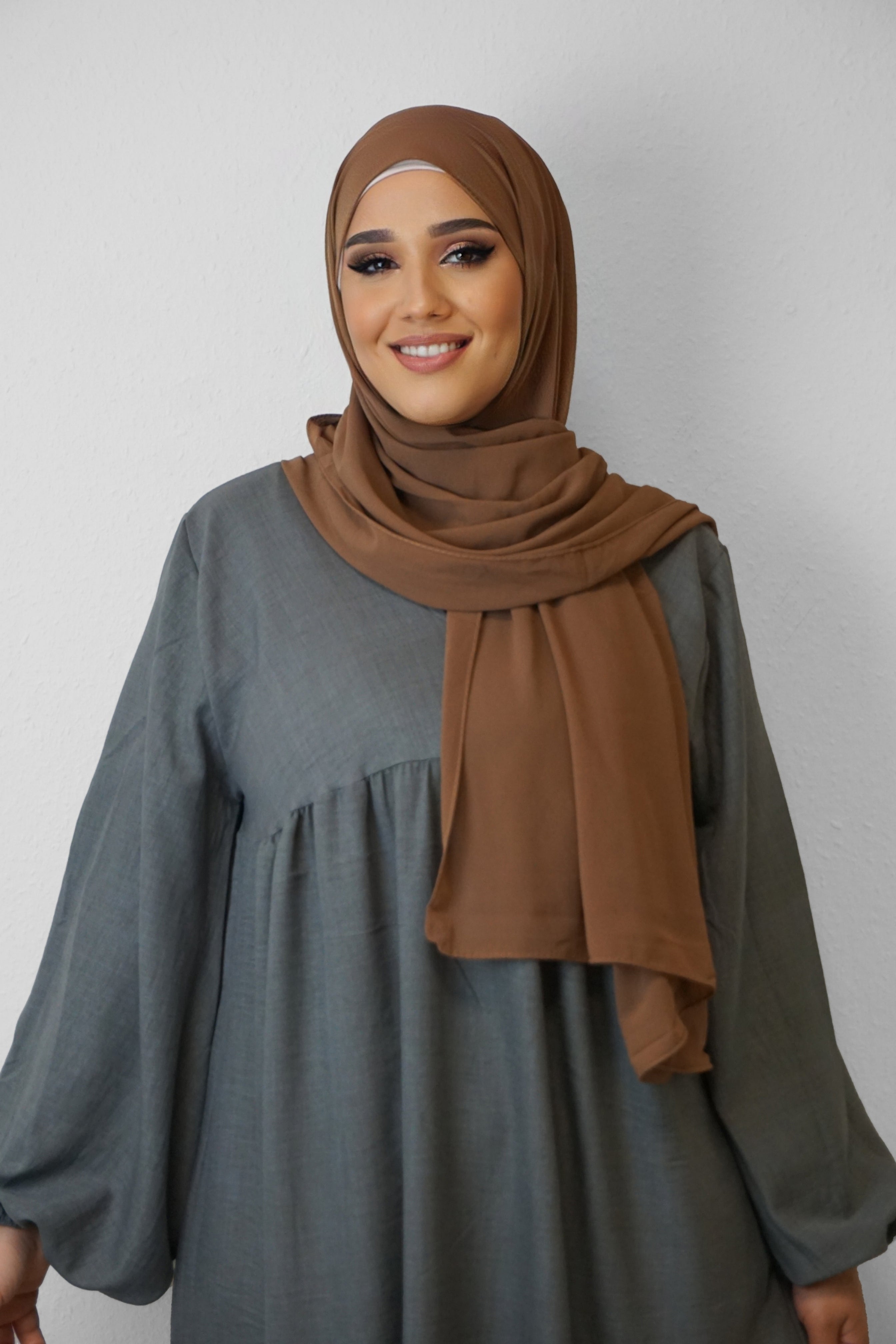 Chiffon Hijab Maira Dunkelbraun