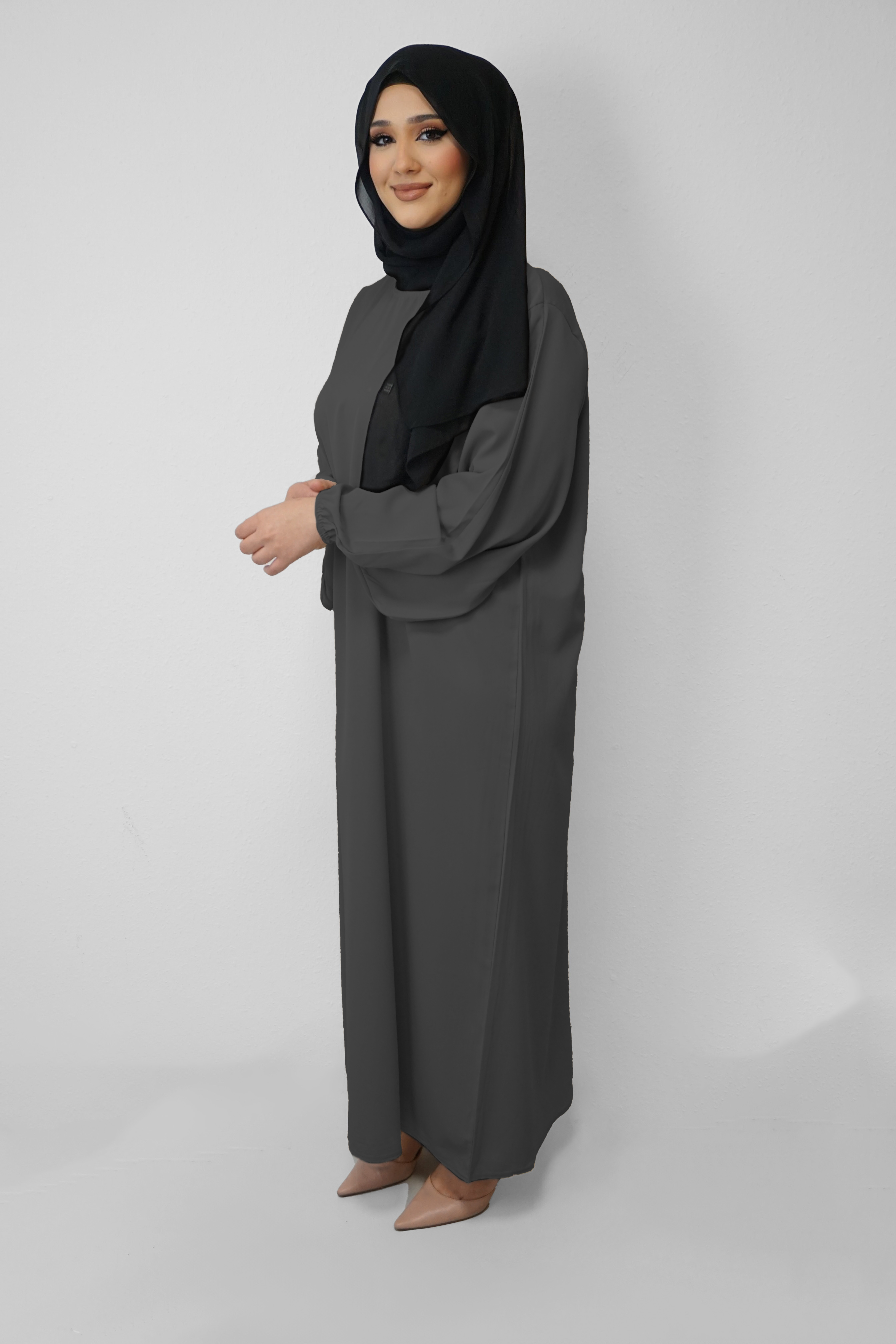 Abaya Amal Dunkelgrau