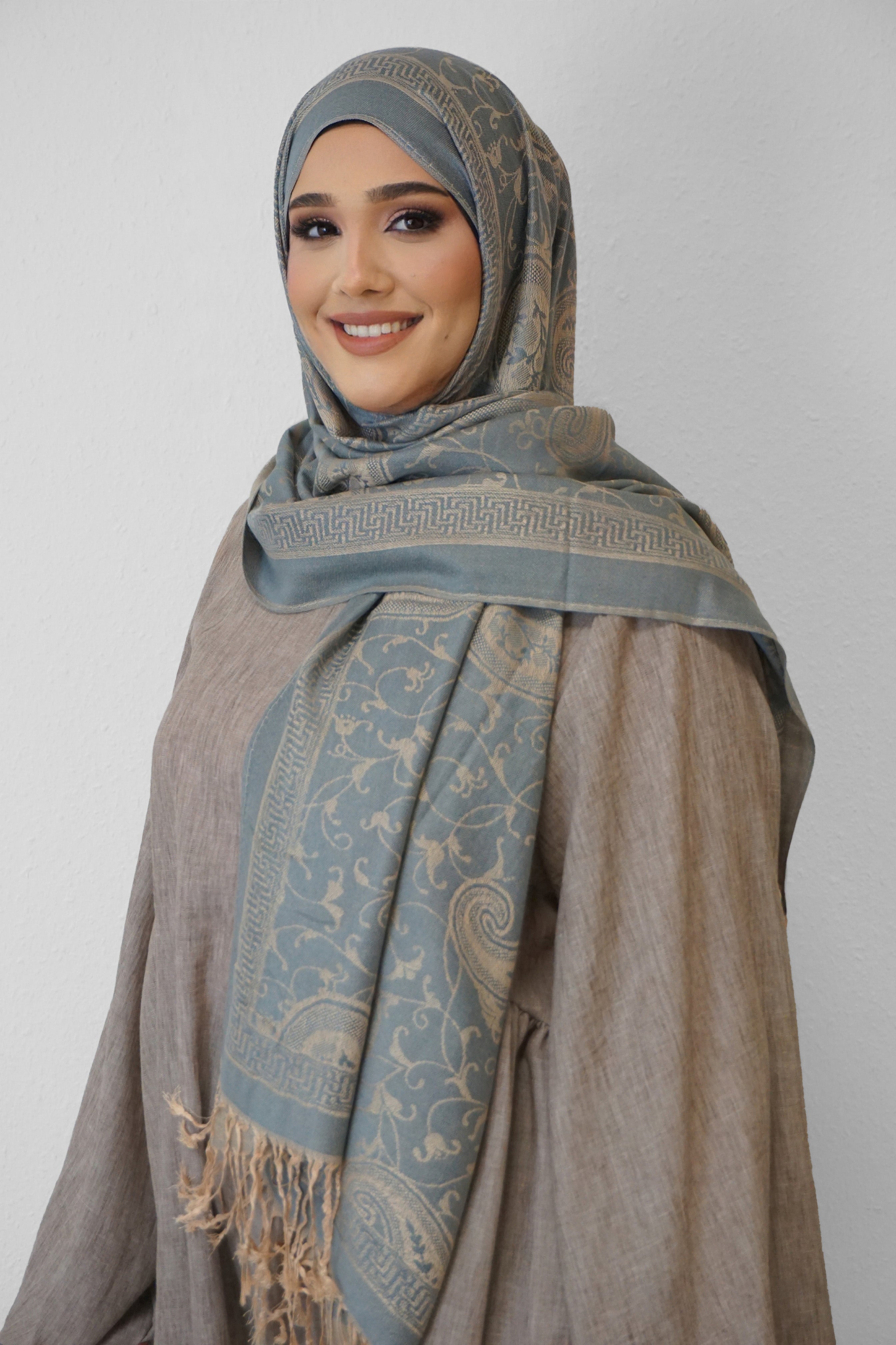 Pashmina Hijab Hellblau