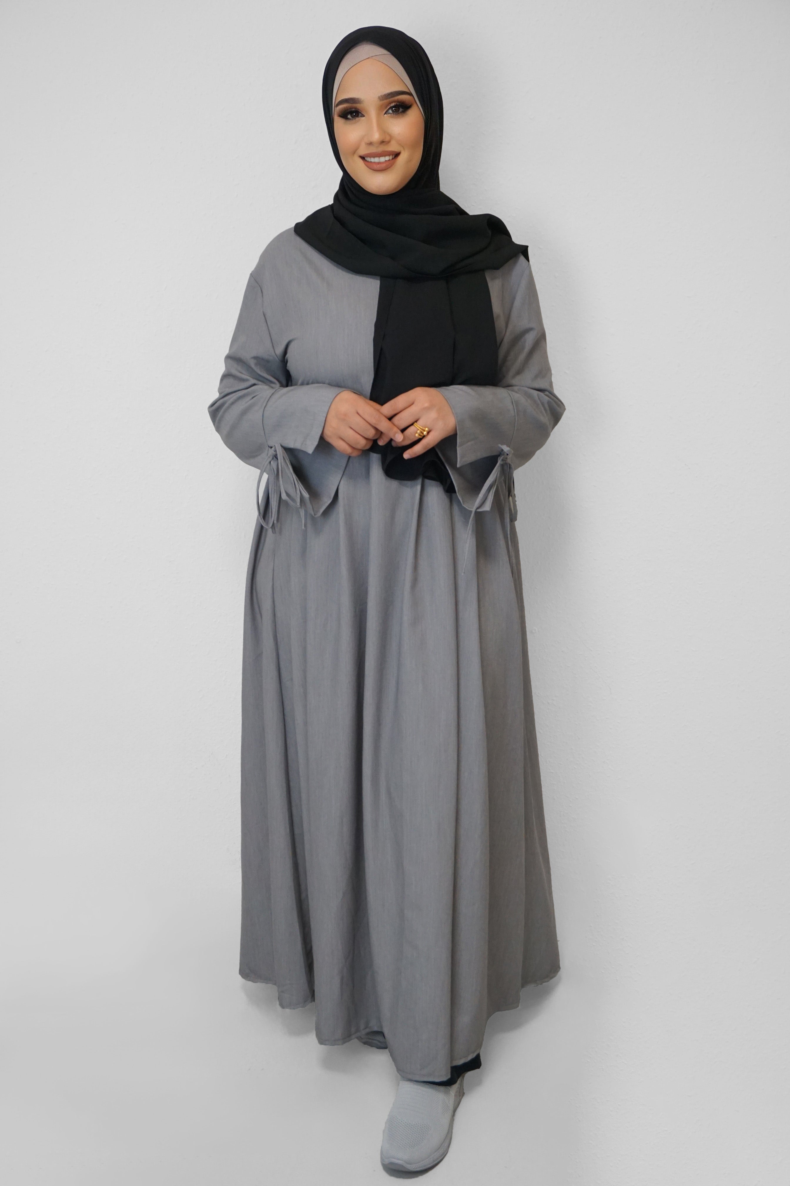 Abaya Yasmin Hellgrau