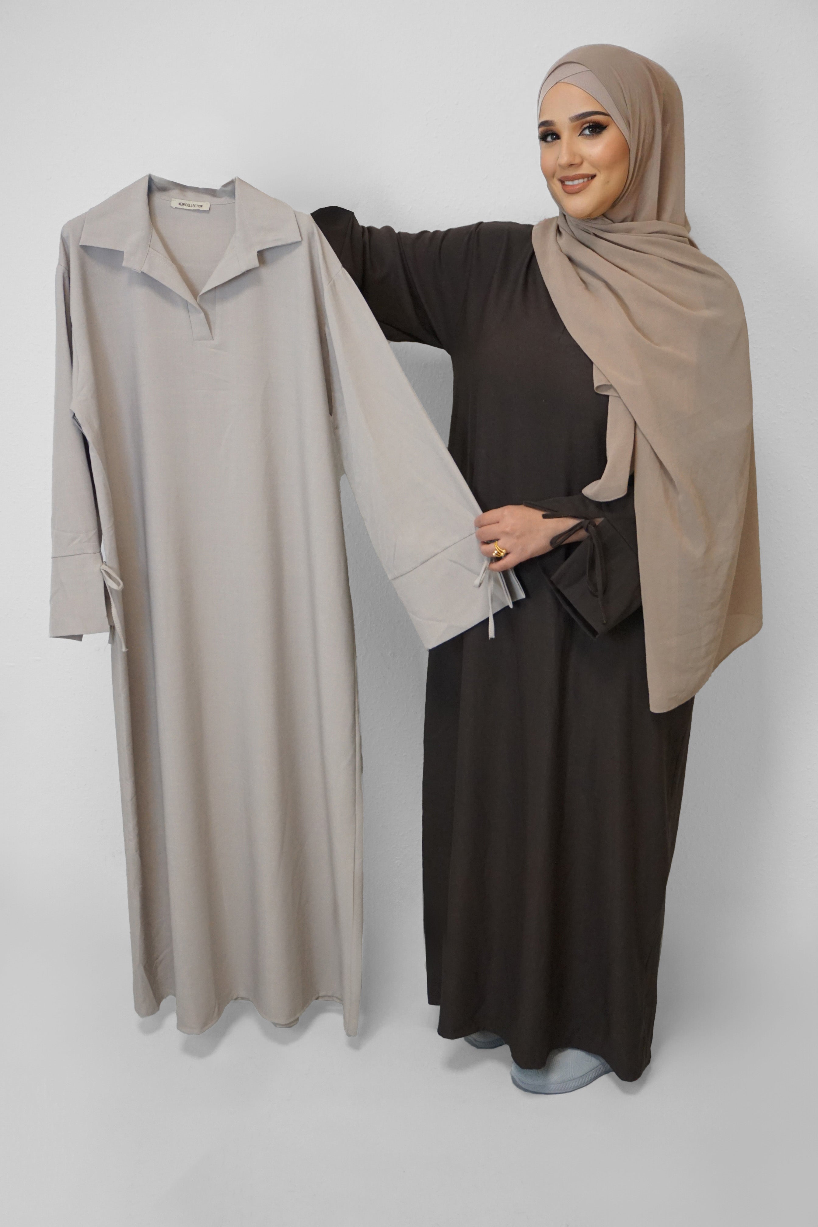 Abaya Aydan Hellgrau