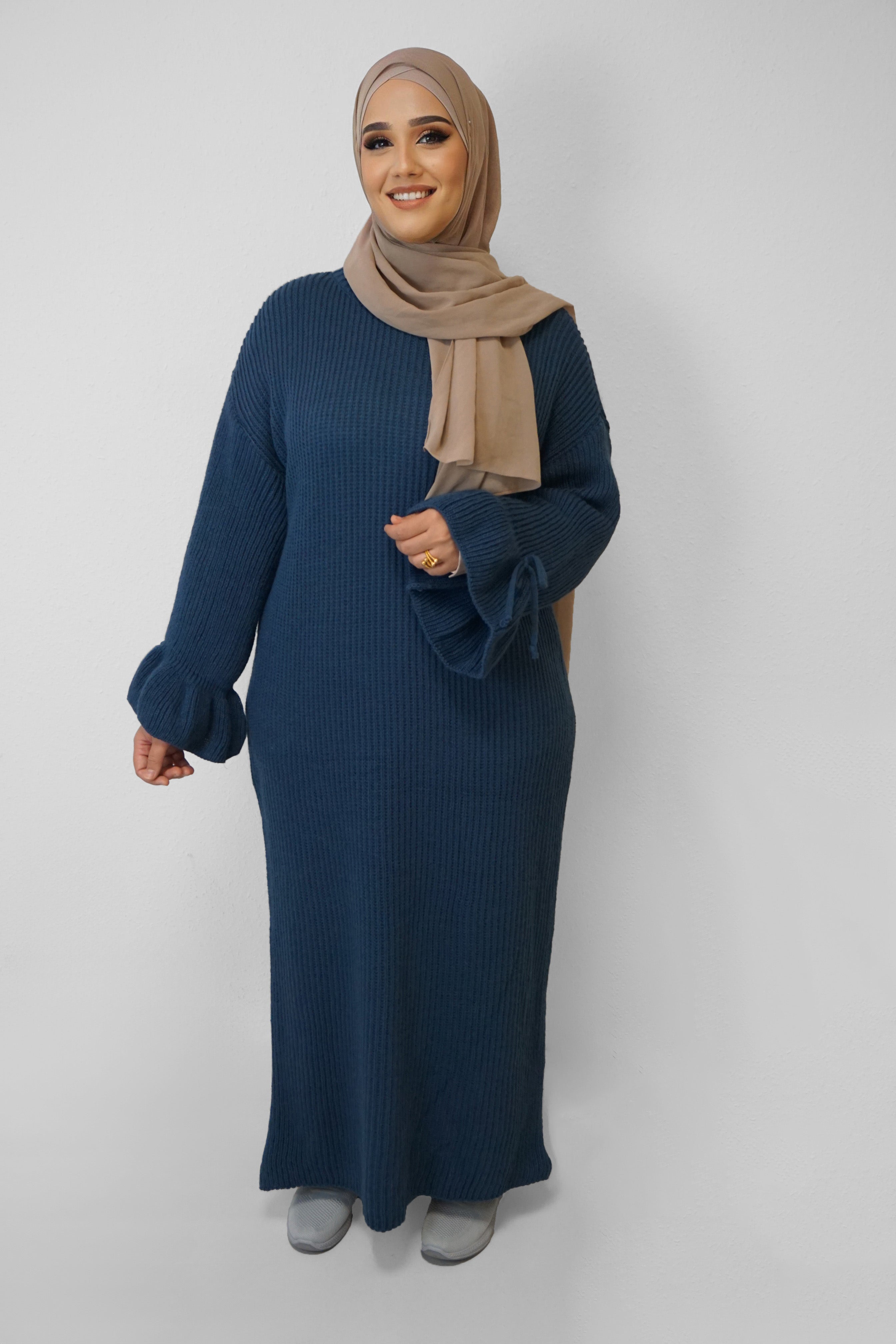 Strickkleid Noora Jeansblau