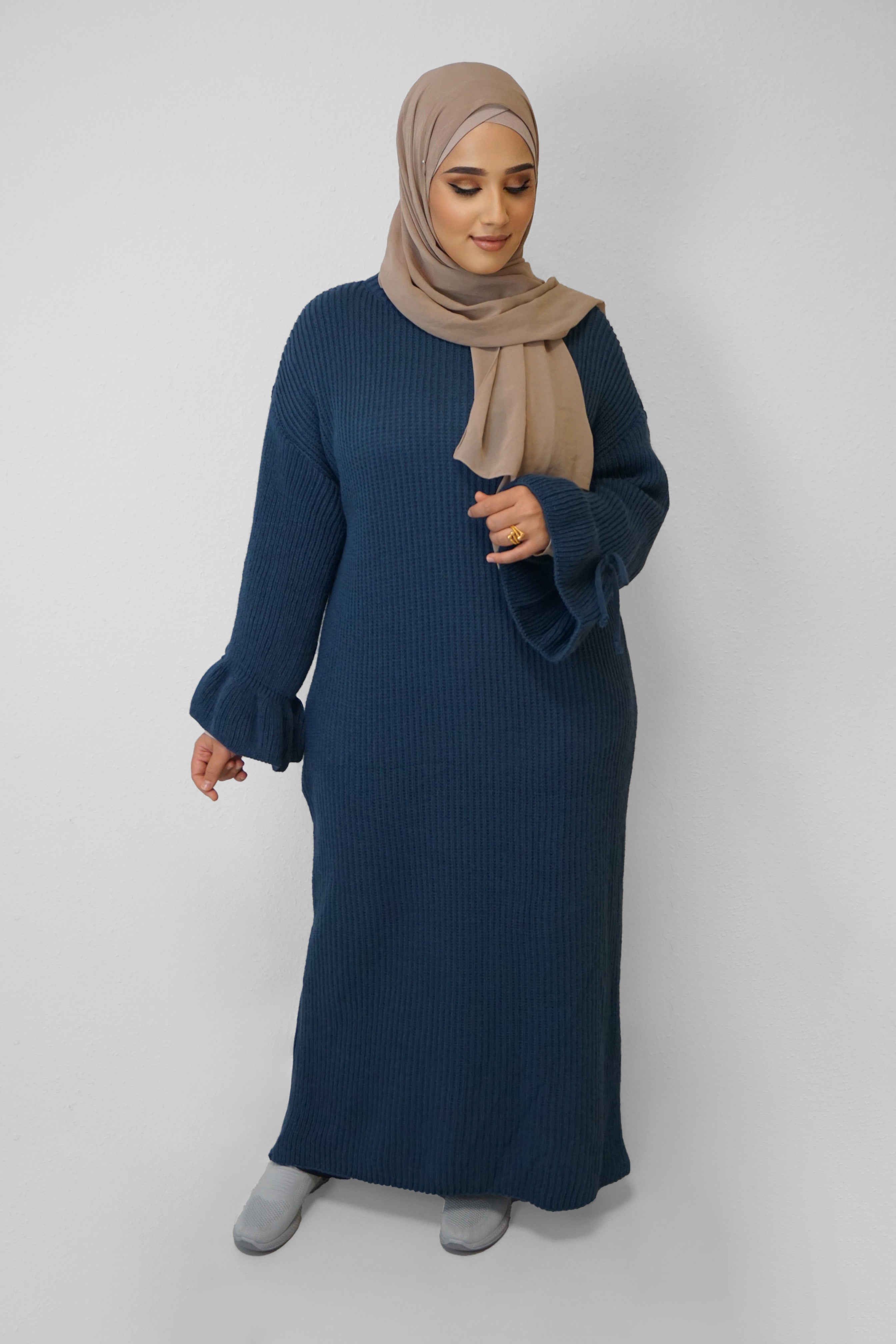 Strickkleid Noora Jeansblau