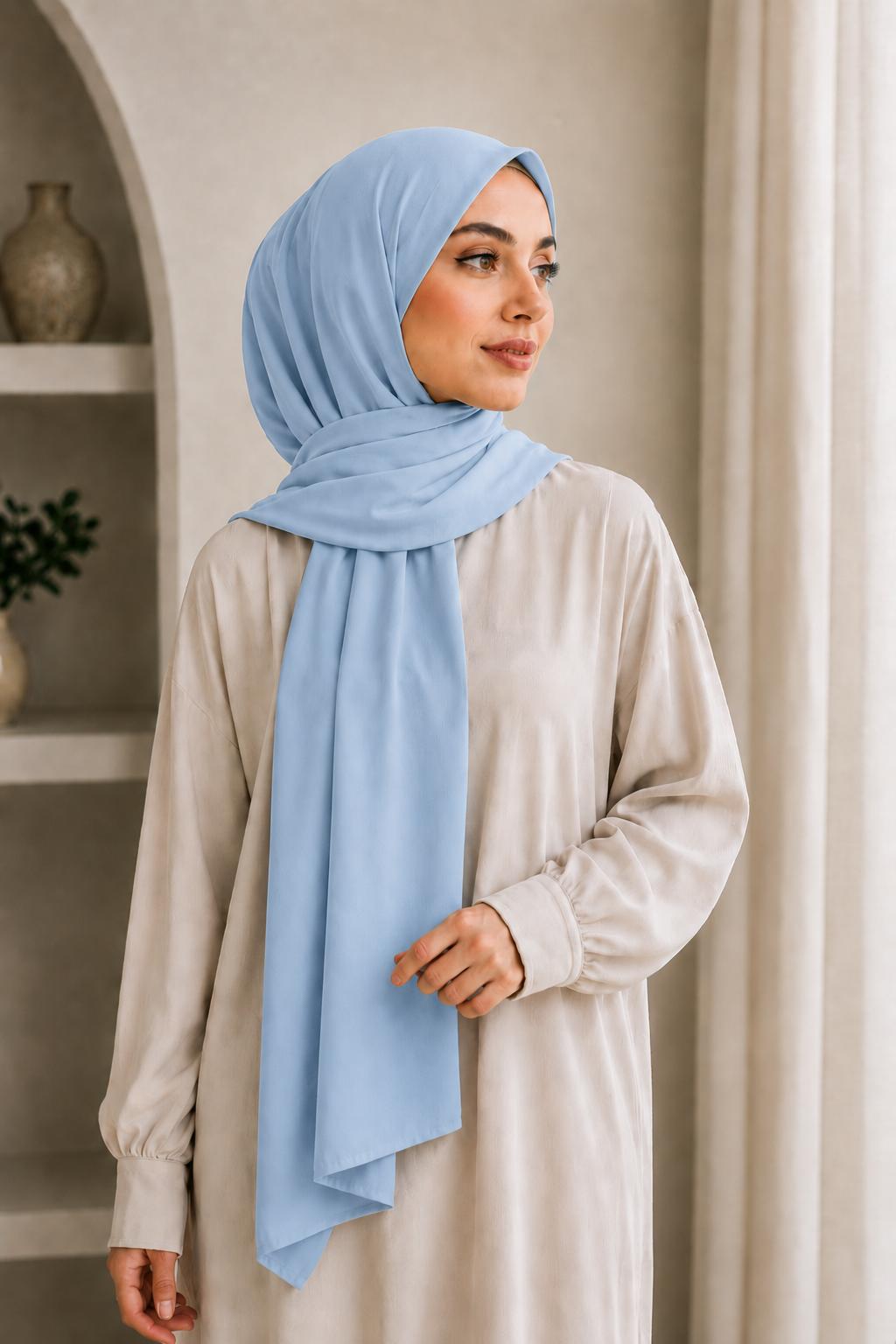 Modal Hijab Jeansblau