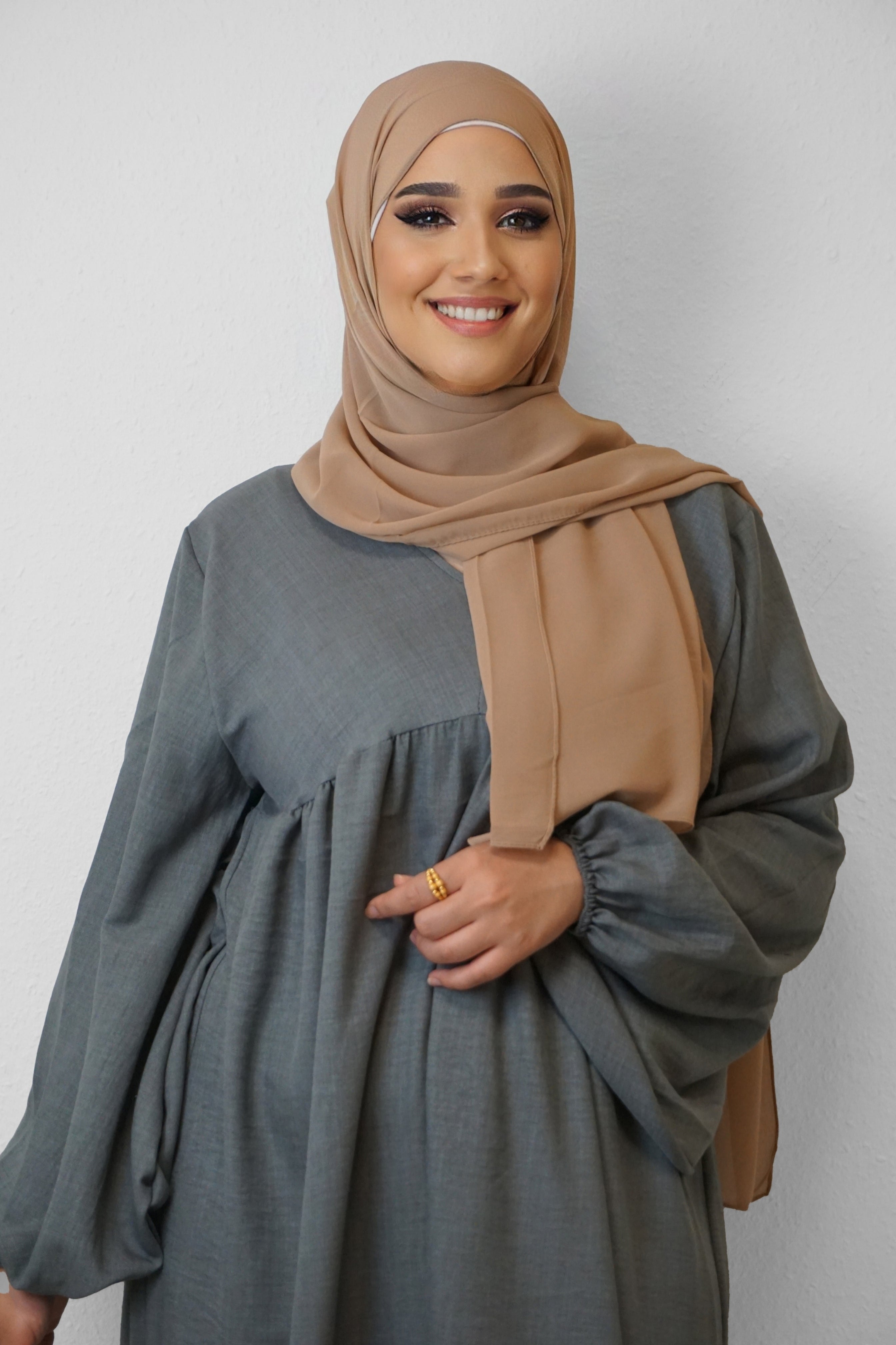 Chiffon Hijab Maira Karamellbeige