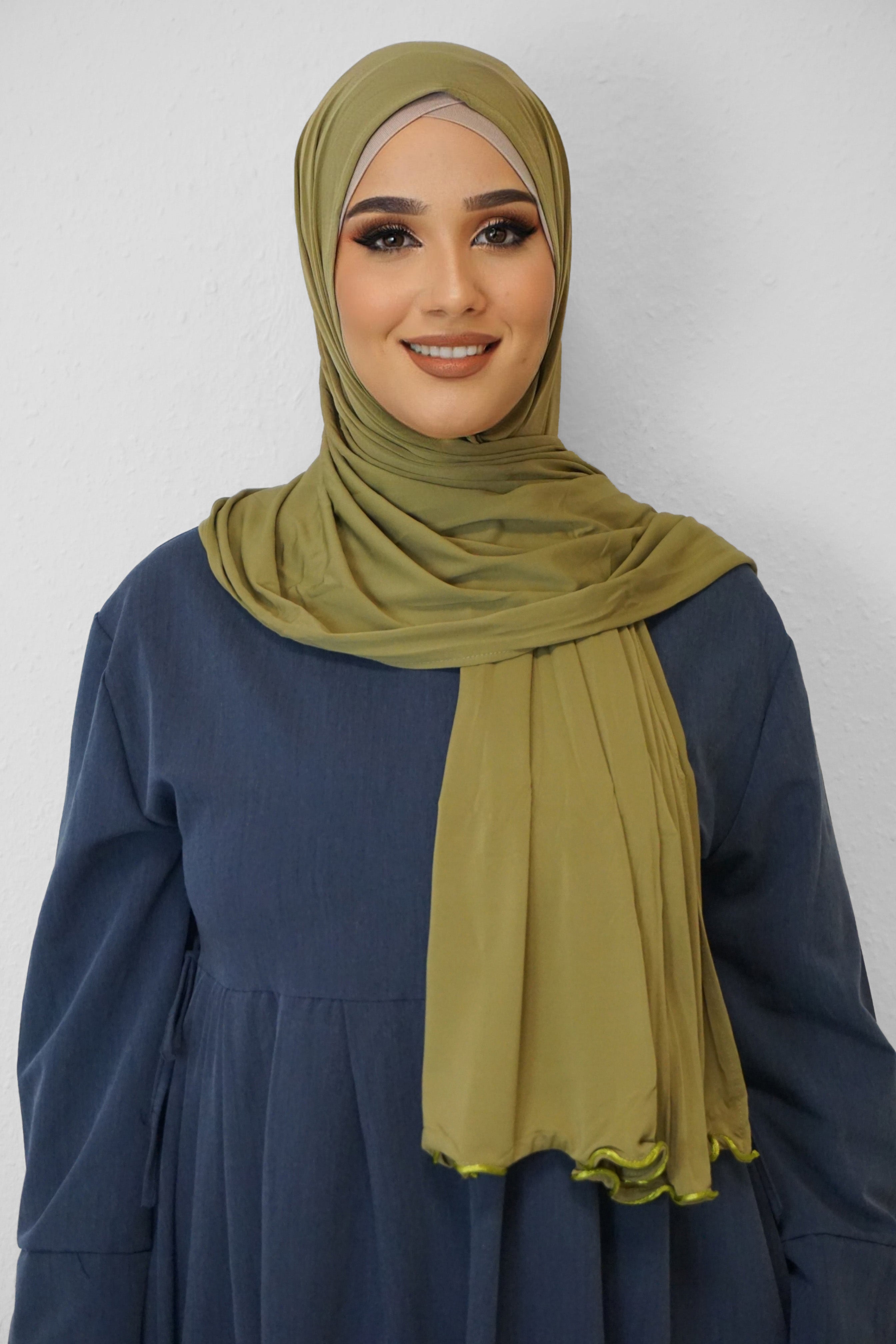 Premium Jersey Deluxe Wellenhijab Khaki