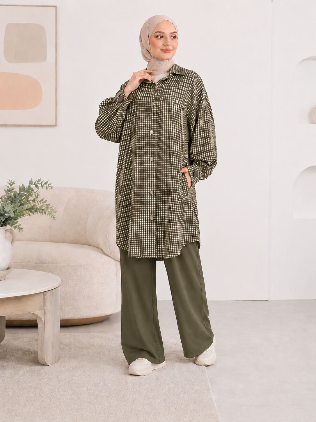 Zwei-Teiler Hose Nefari Khaki
