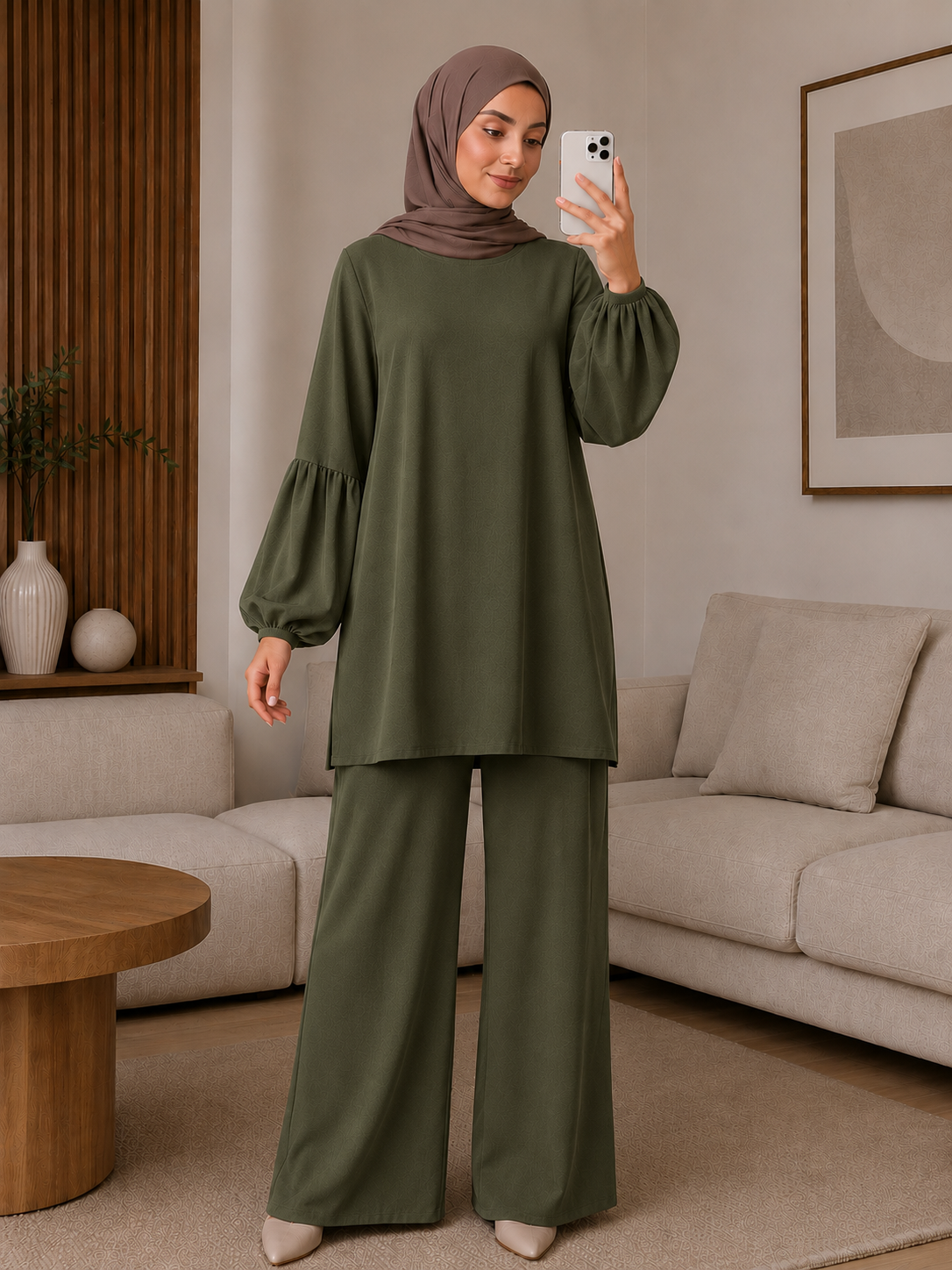 Zwei-Teiler Hose Amunira Khaki