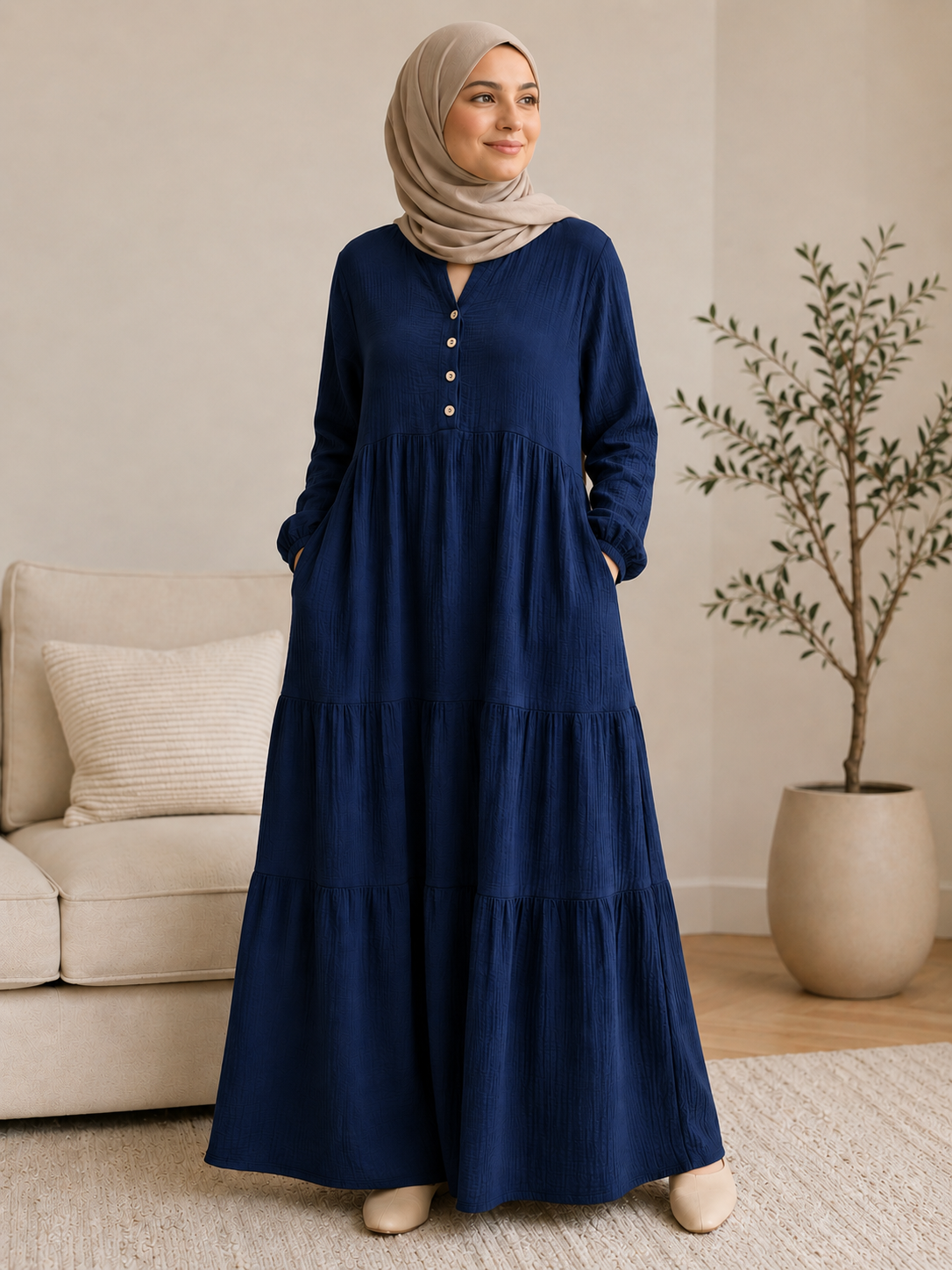 Maxikleid Neferet Marine