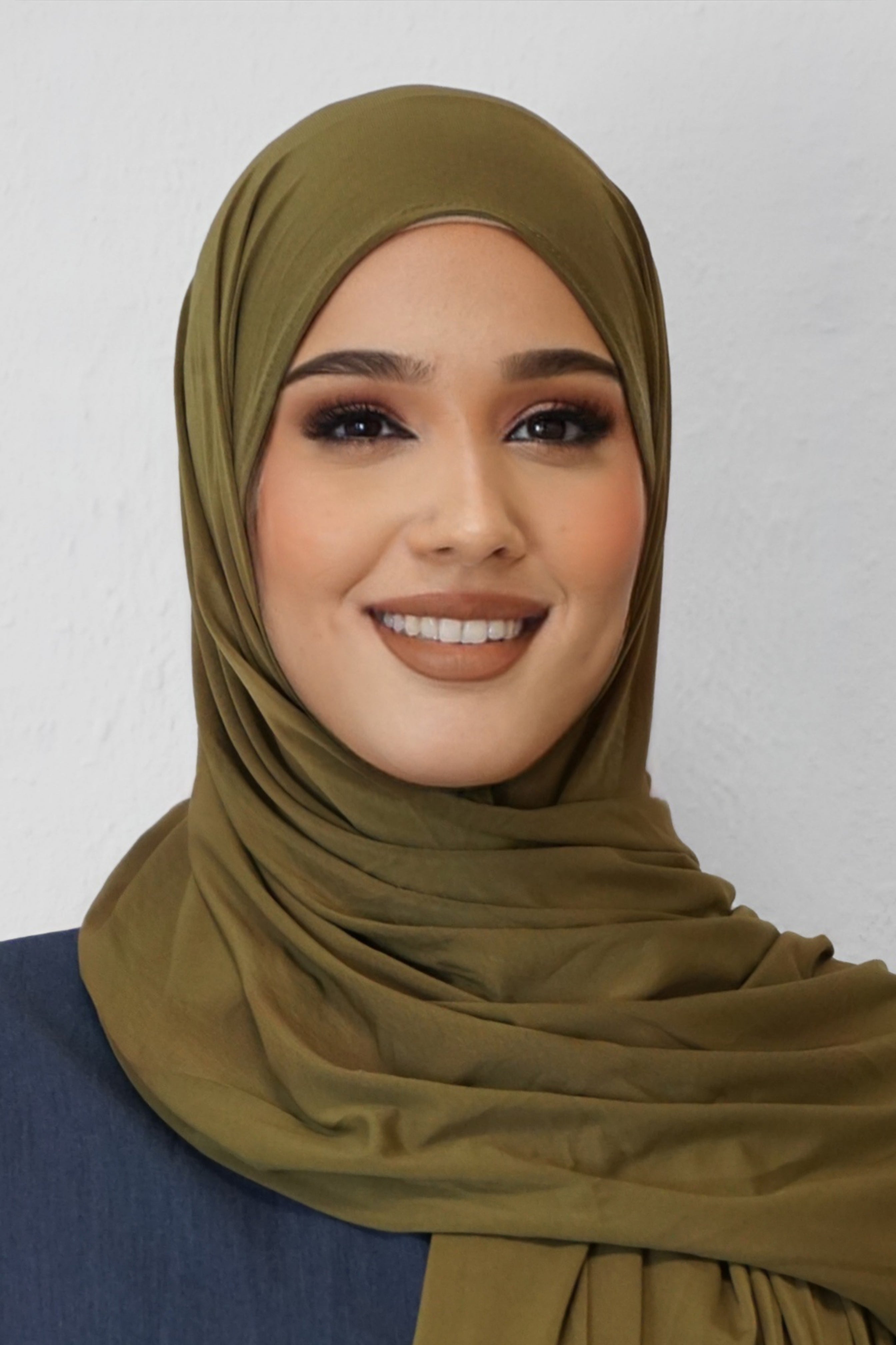 Premium Jersey Deluxe Hijab Moosgrün