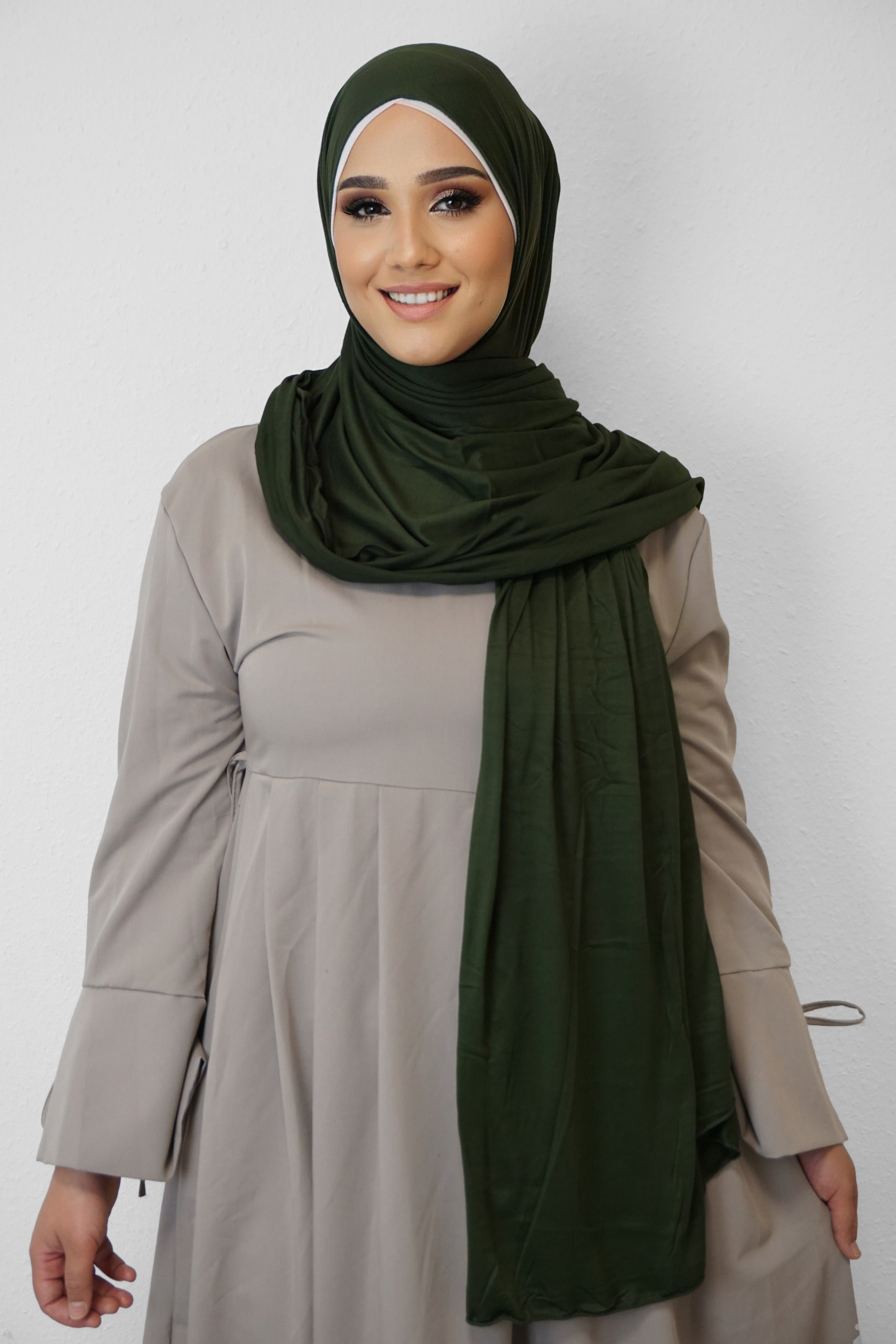 Jersey XL Hijab Moosgrün