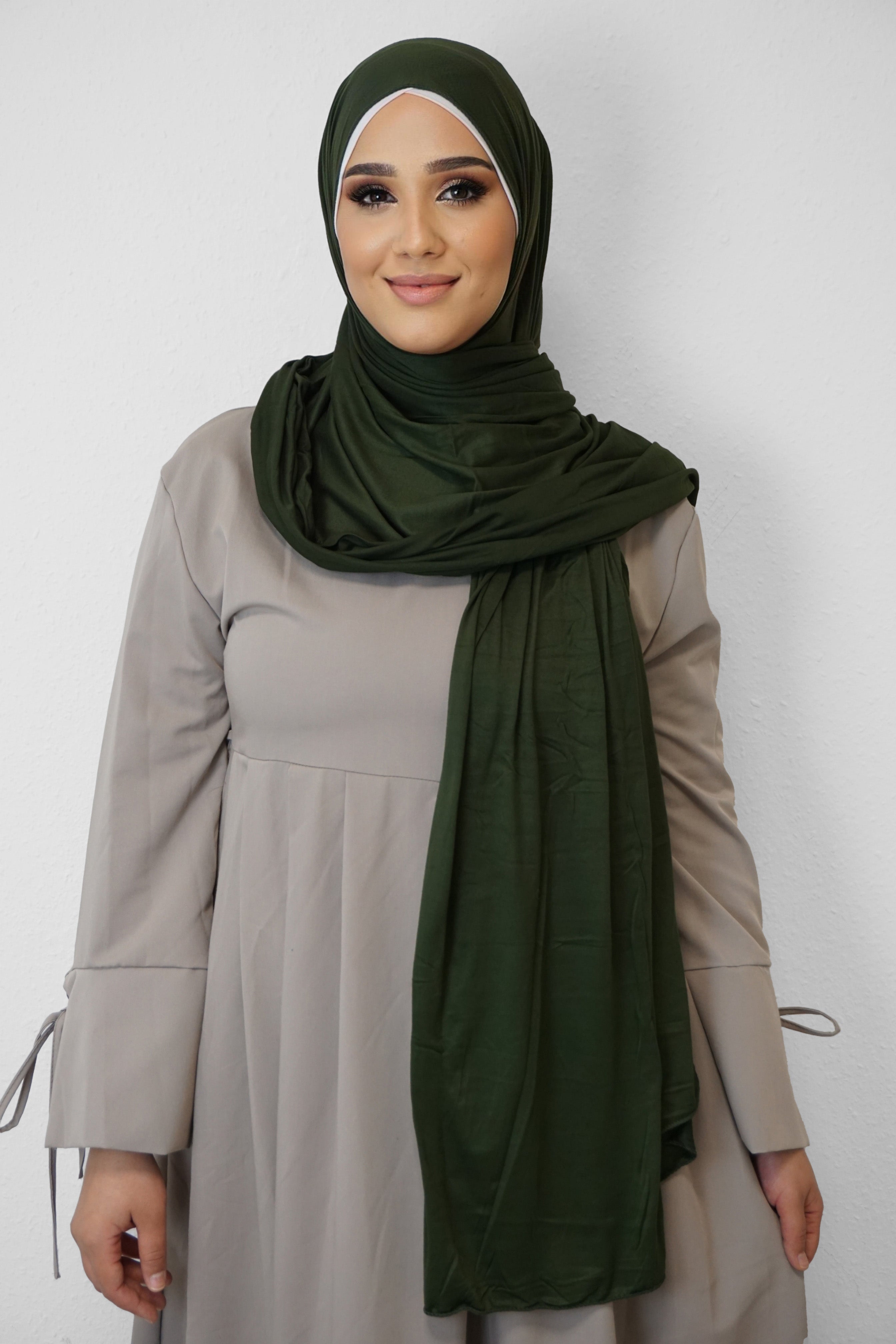 Jersey XL Hijab Moosgrün