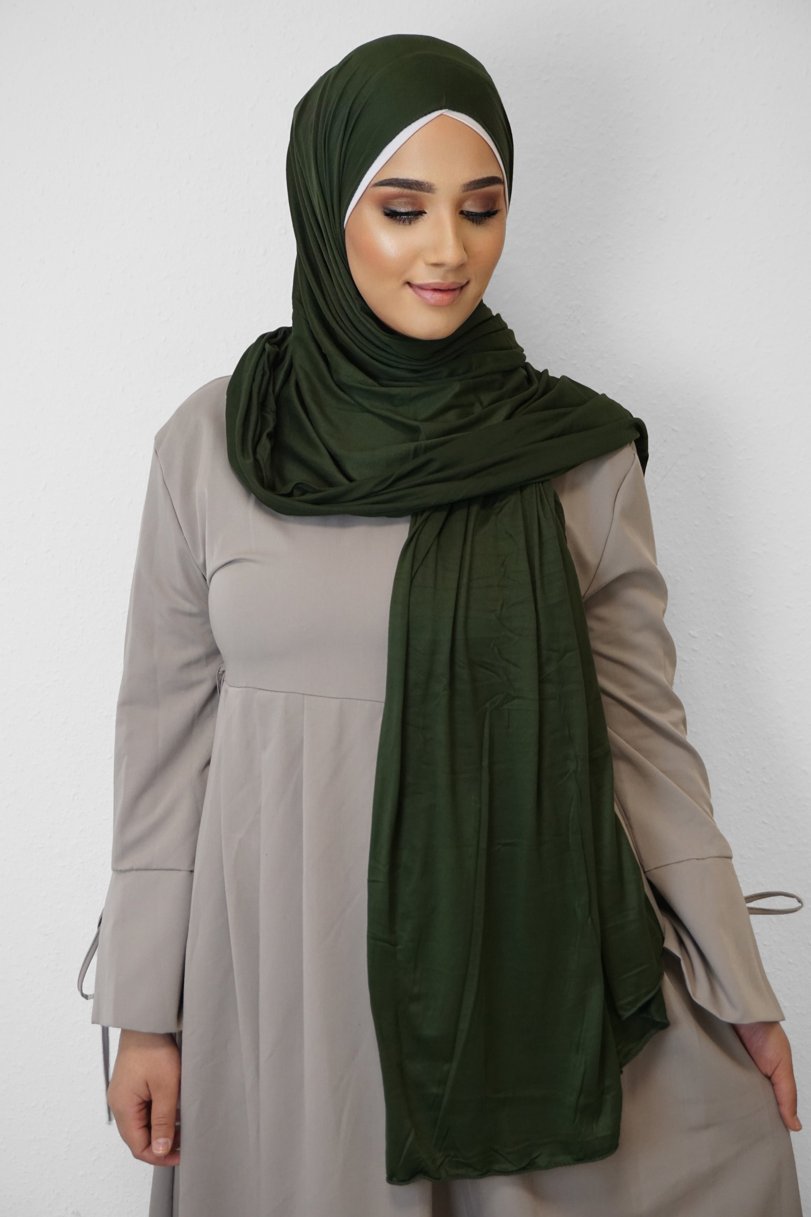 Jersey XL Hijab Moosgrün