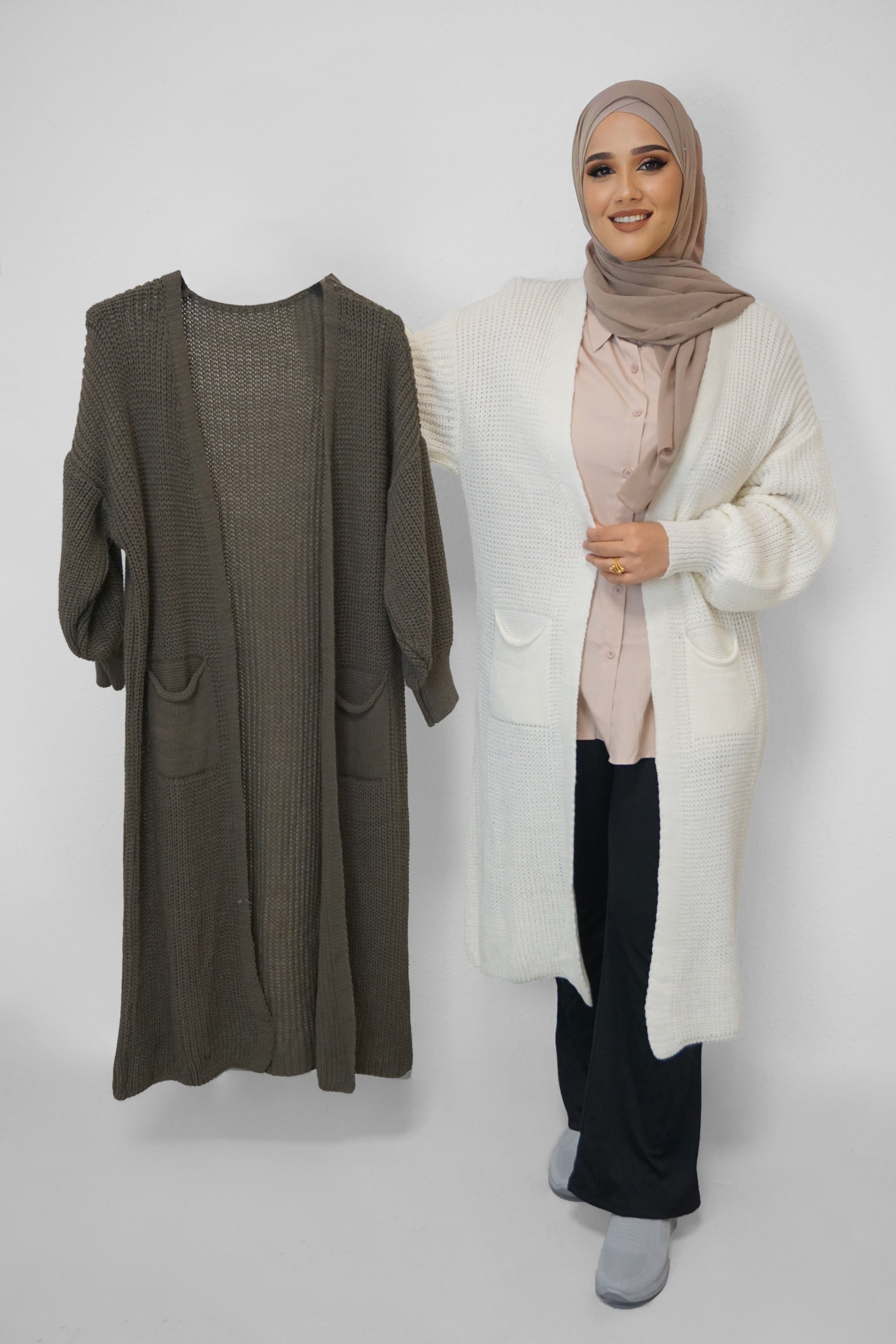 Maxi Cardigan Mahnoor Oliv