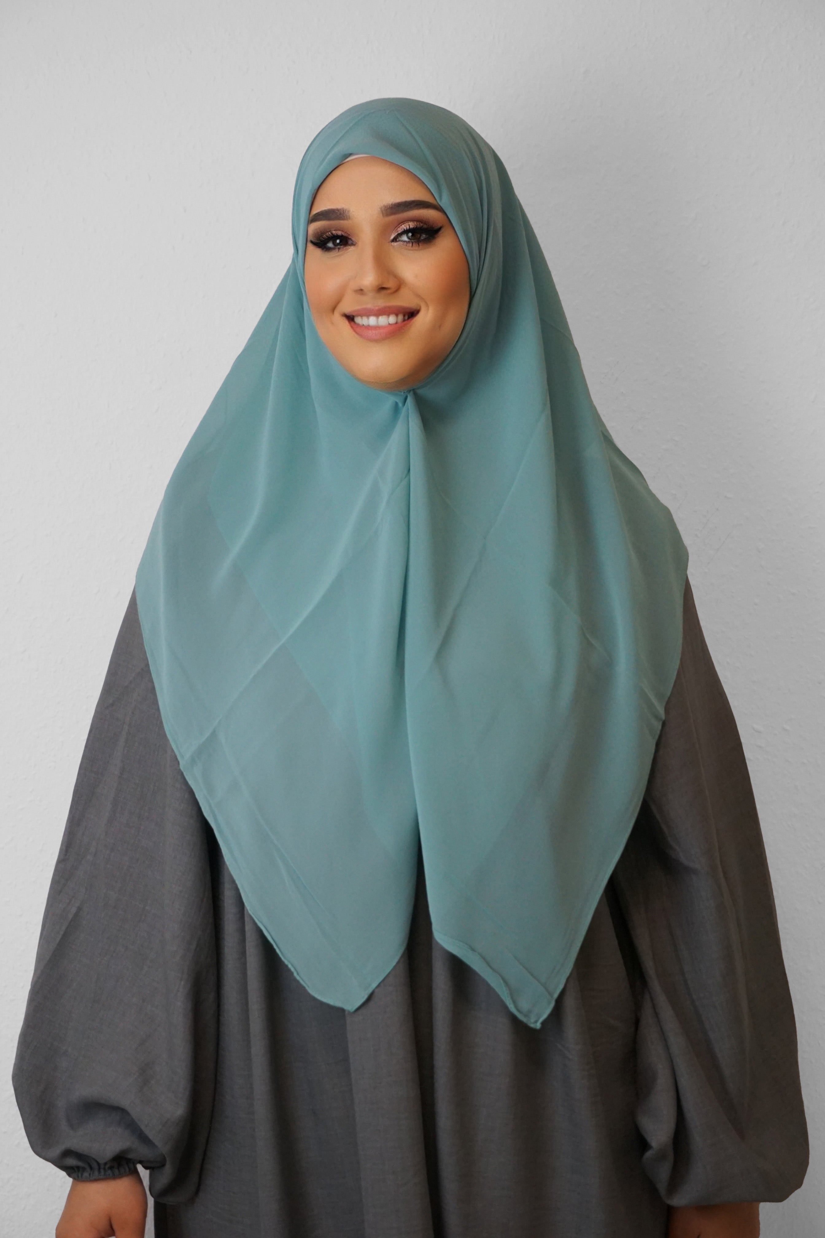 Chiffon Quadrat Hijab Pistazie