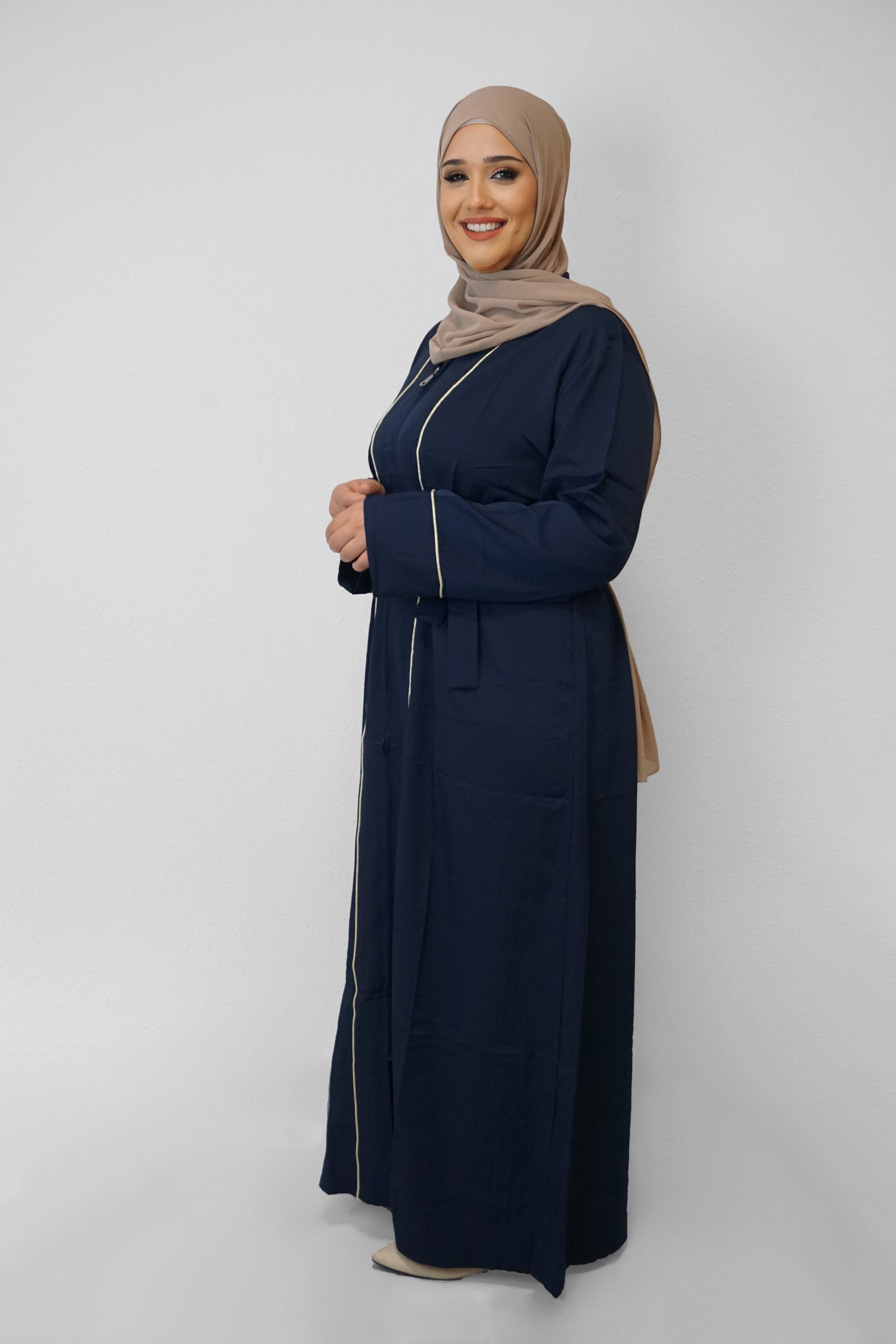 Abaya Namika mit Reisverschluss Royalblau