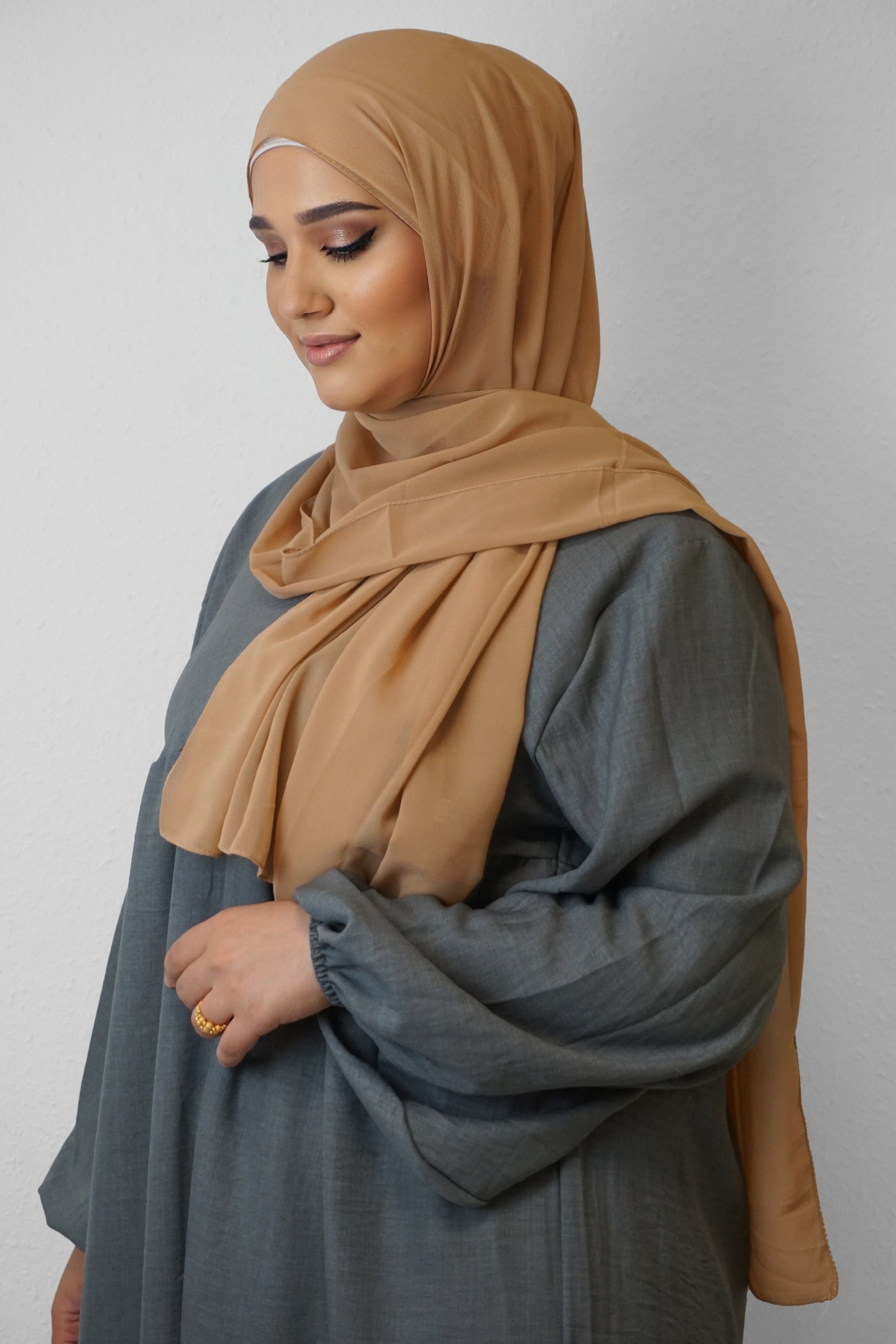 Chiffon Hijab Maira Schlammbraun