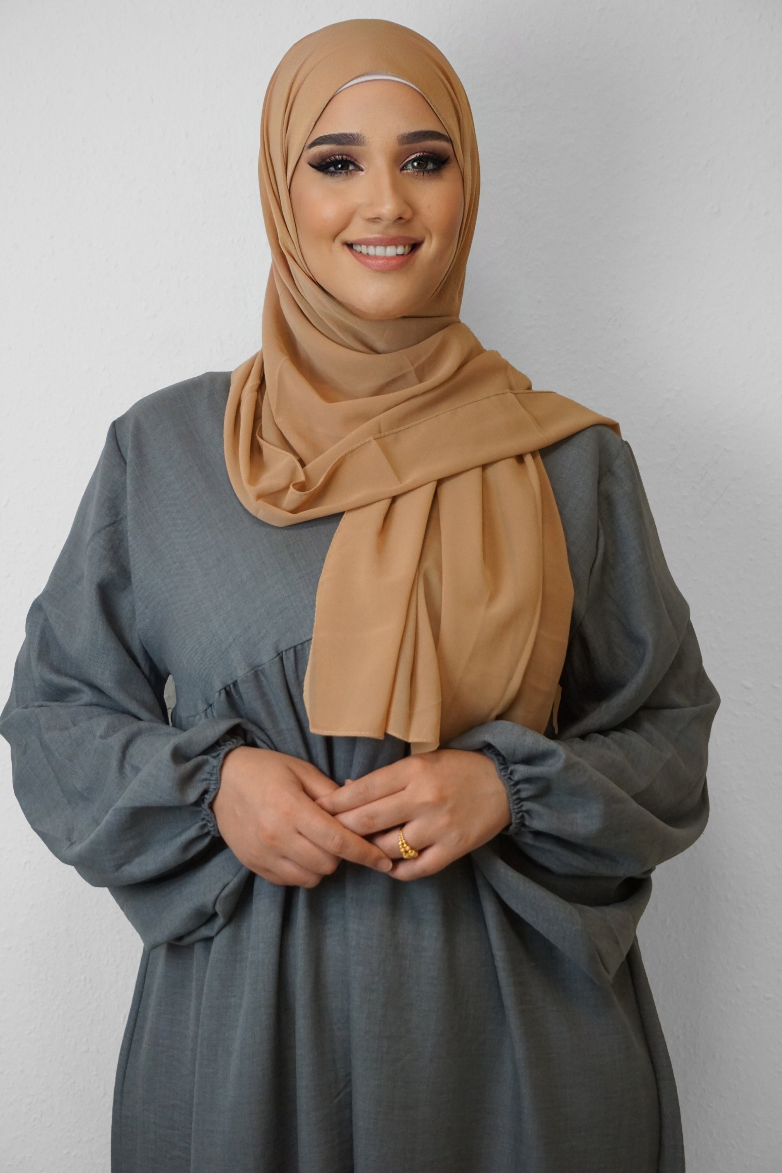 Chiffon Hijab Maira Schlammbraun