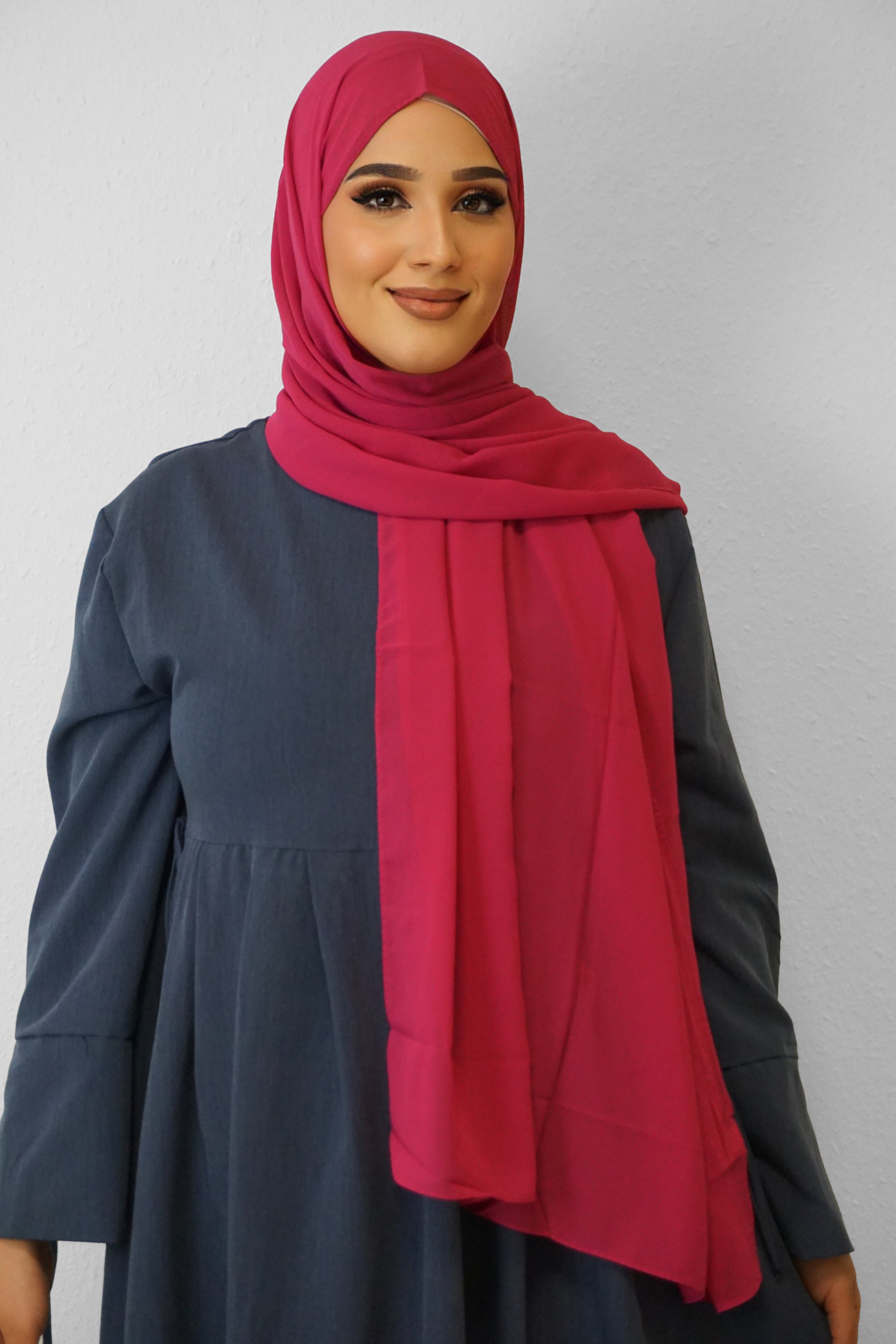 Chiffon Hijab Maira Schockingpink