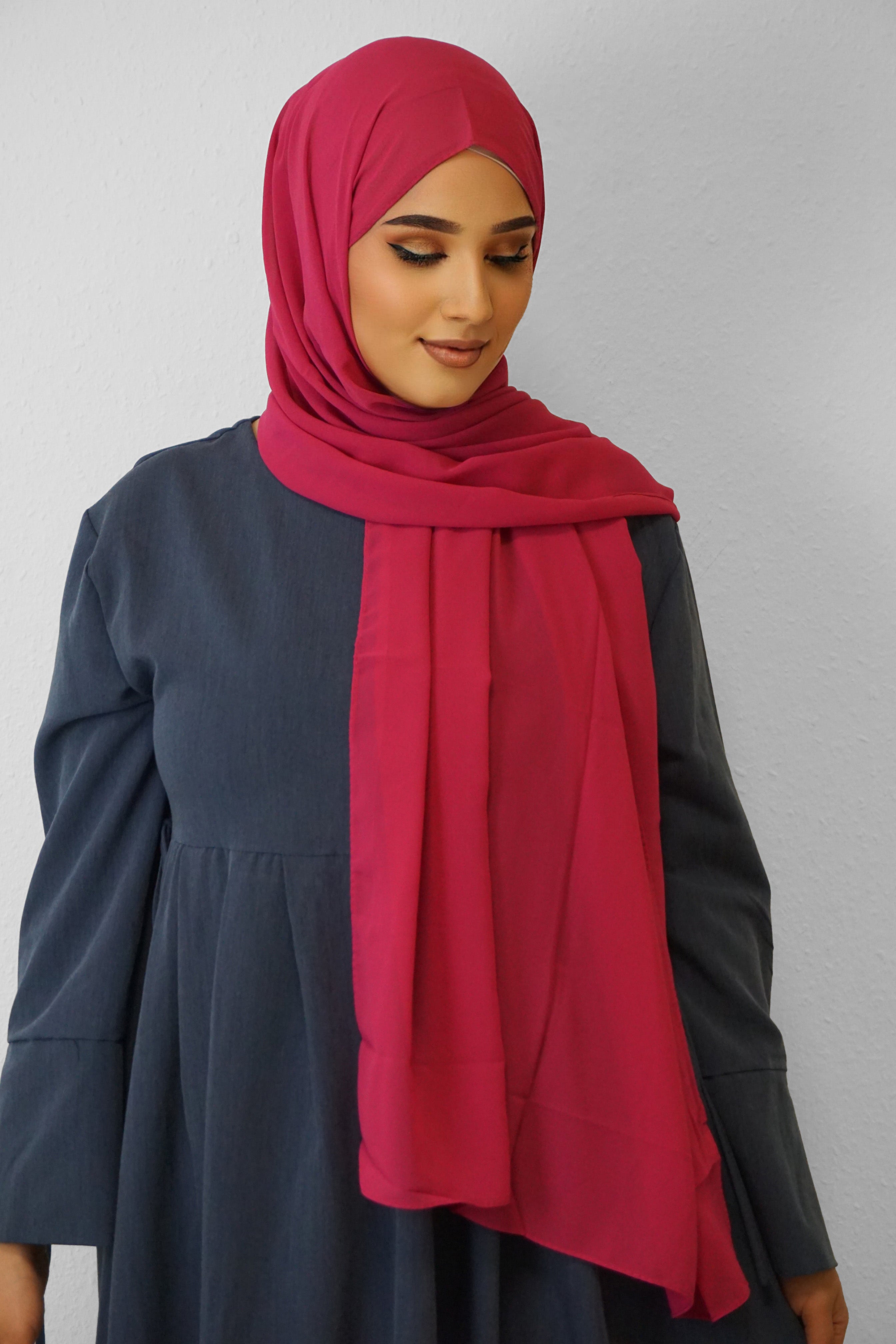 Chiffon Hijab Maira Schockingpink