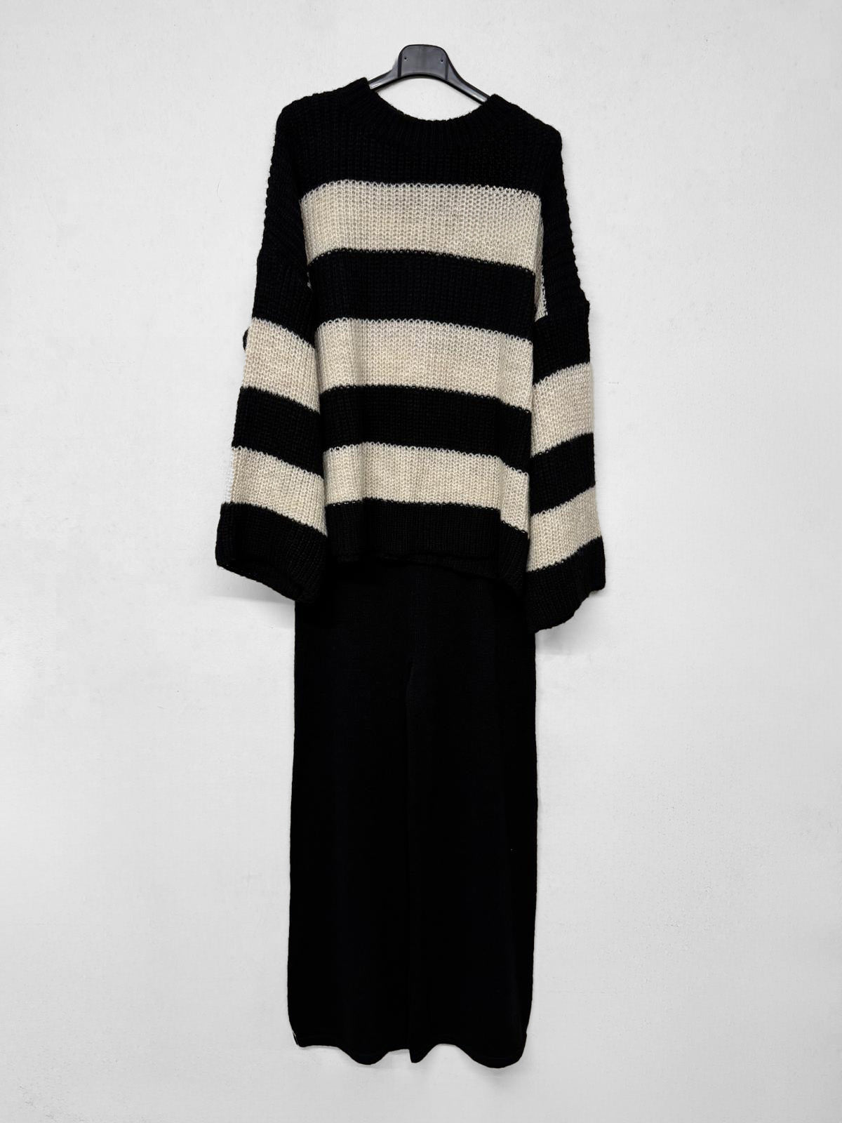 Strick Zwei-Teiler Hose Cahya Schwarz