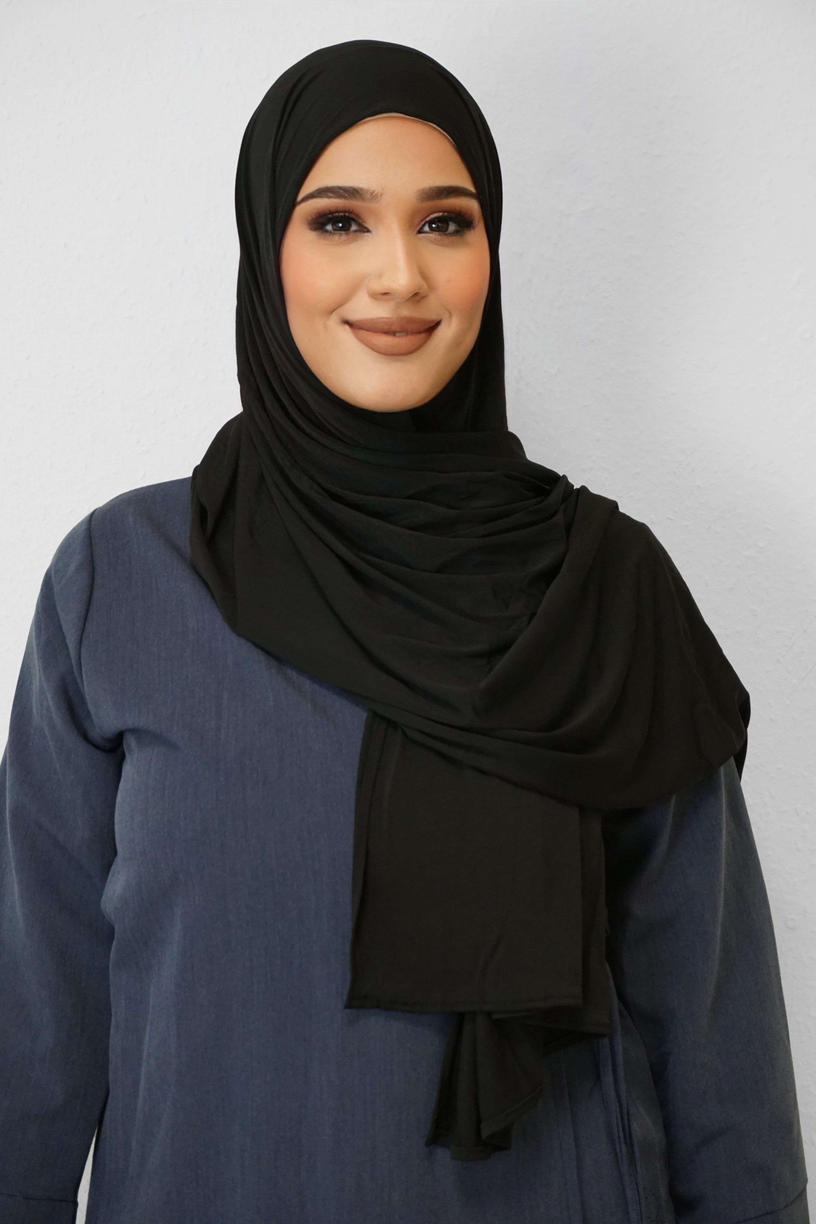 Premium Jersey Deluxe Hijab Schwarz