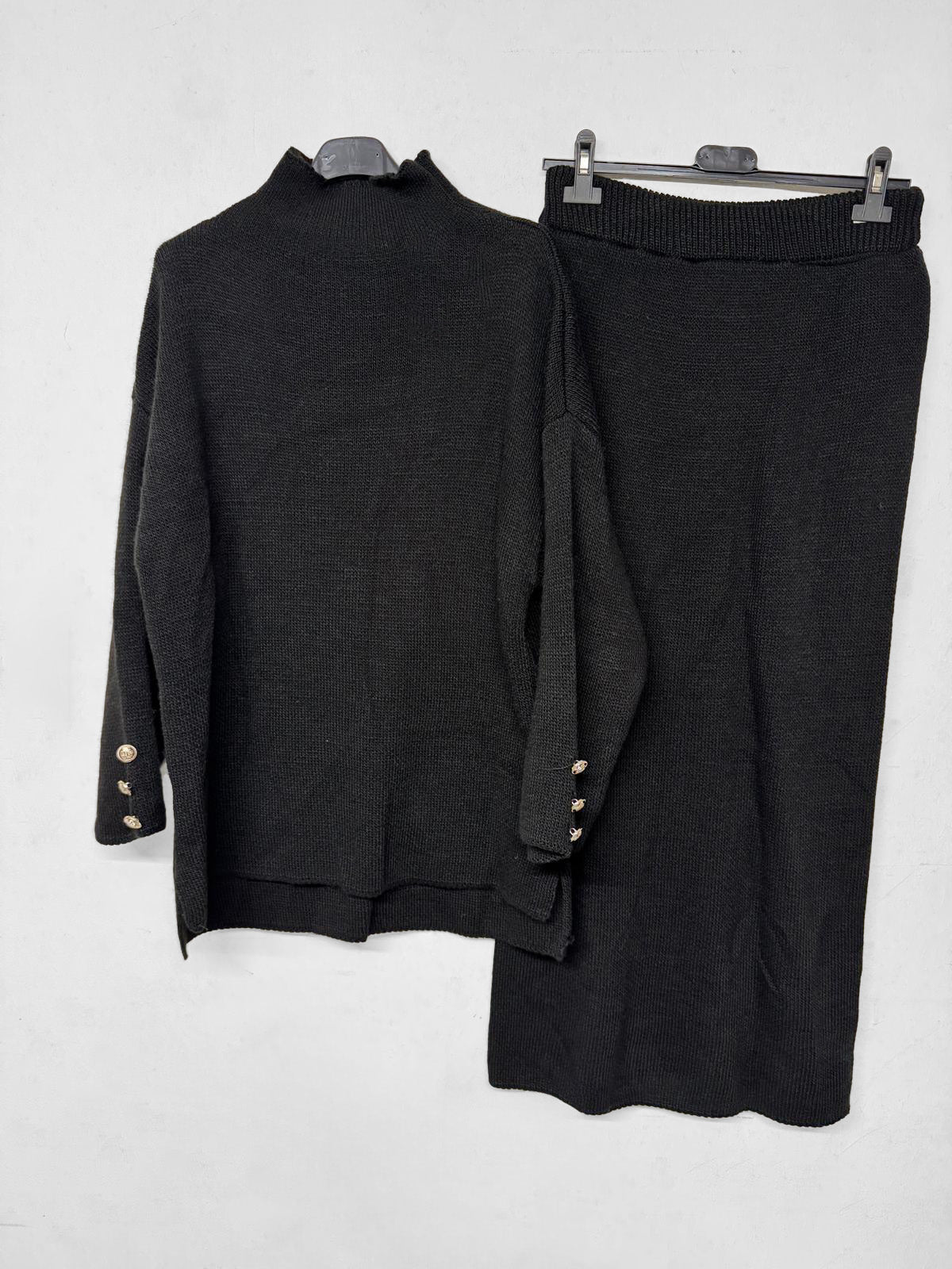 Strick Zwei-Teiler Rock Dahlia Schwarz