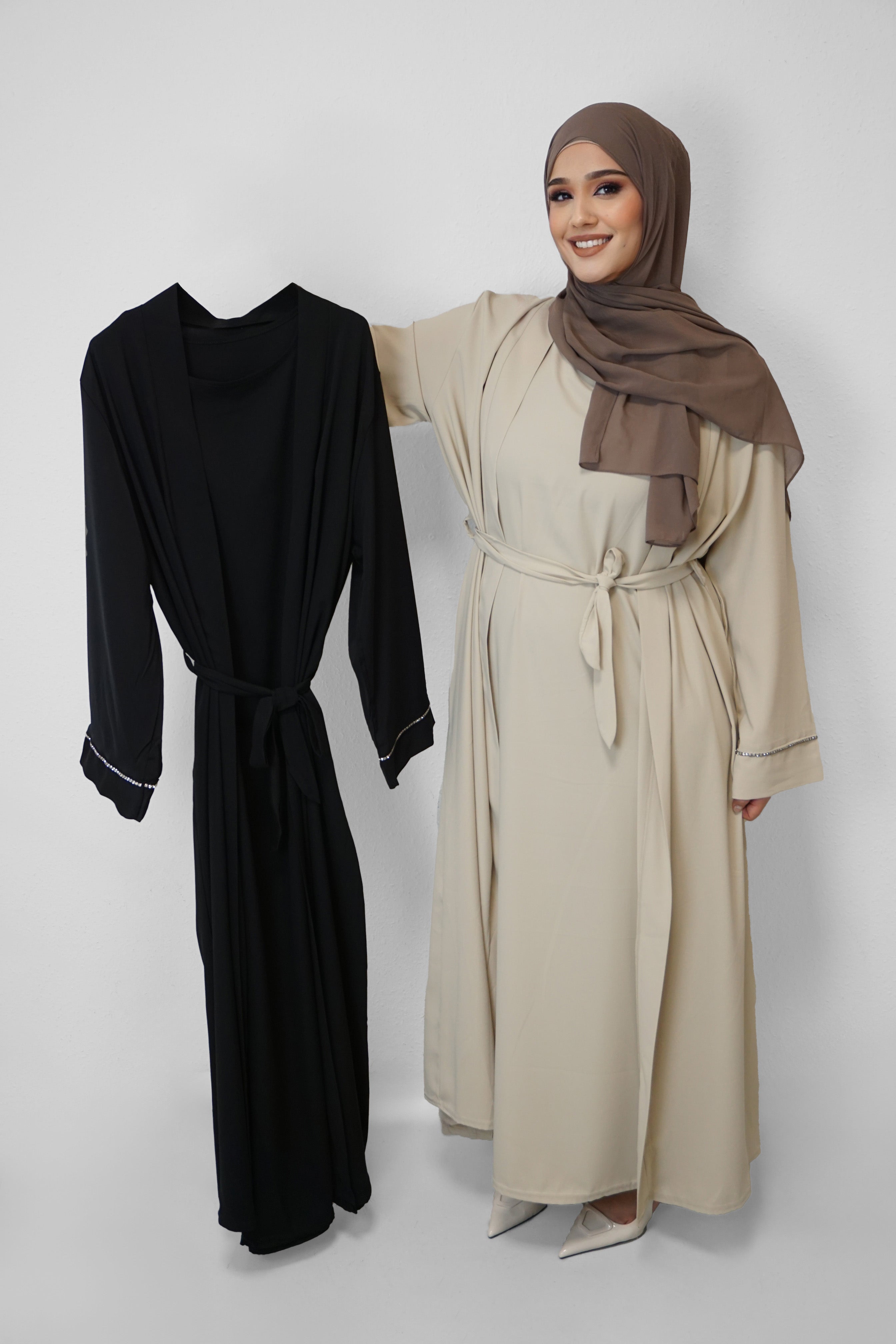 Zweiteiler Abaya Cindy Schwarz