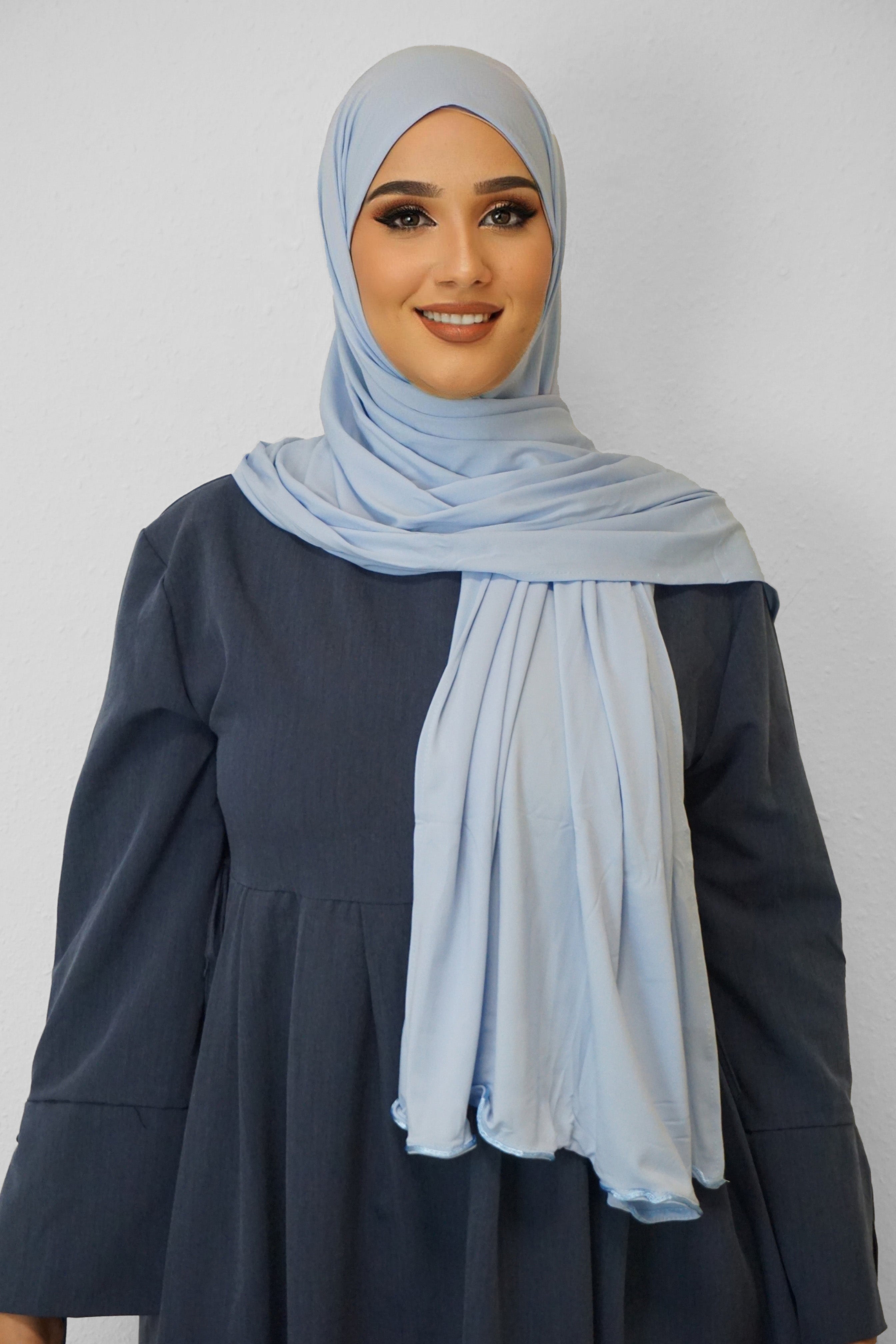 Premium Jersey Deluxe Wellenhijab Skyblue