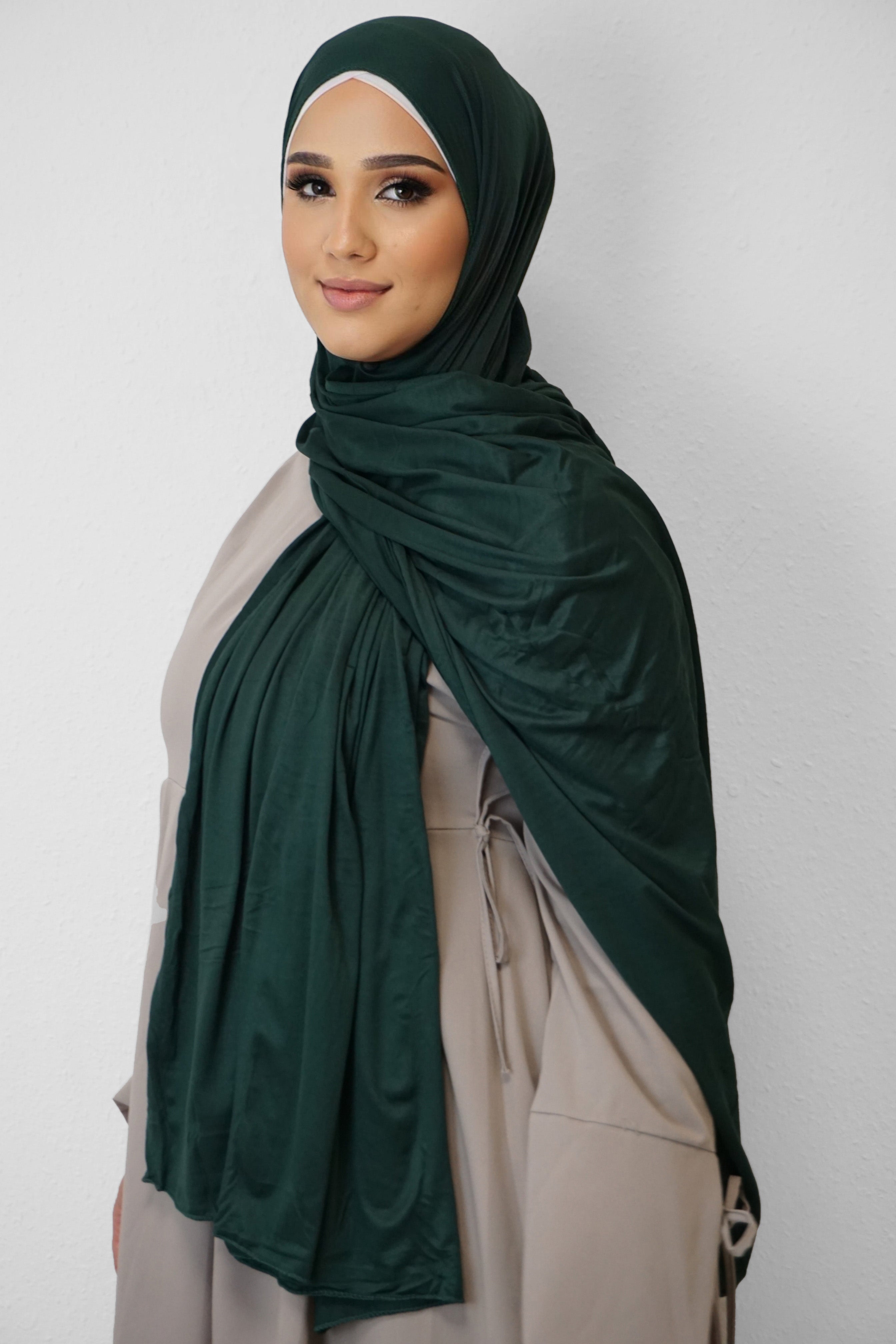 Jersey XL Hijab Smaragdgrün