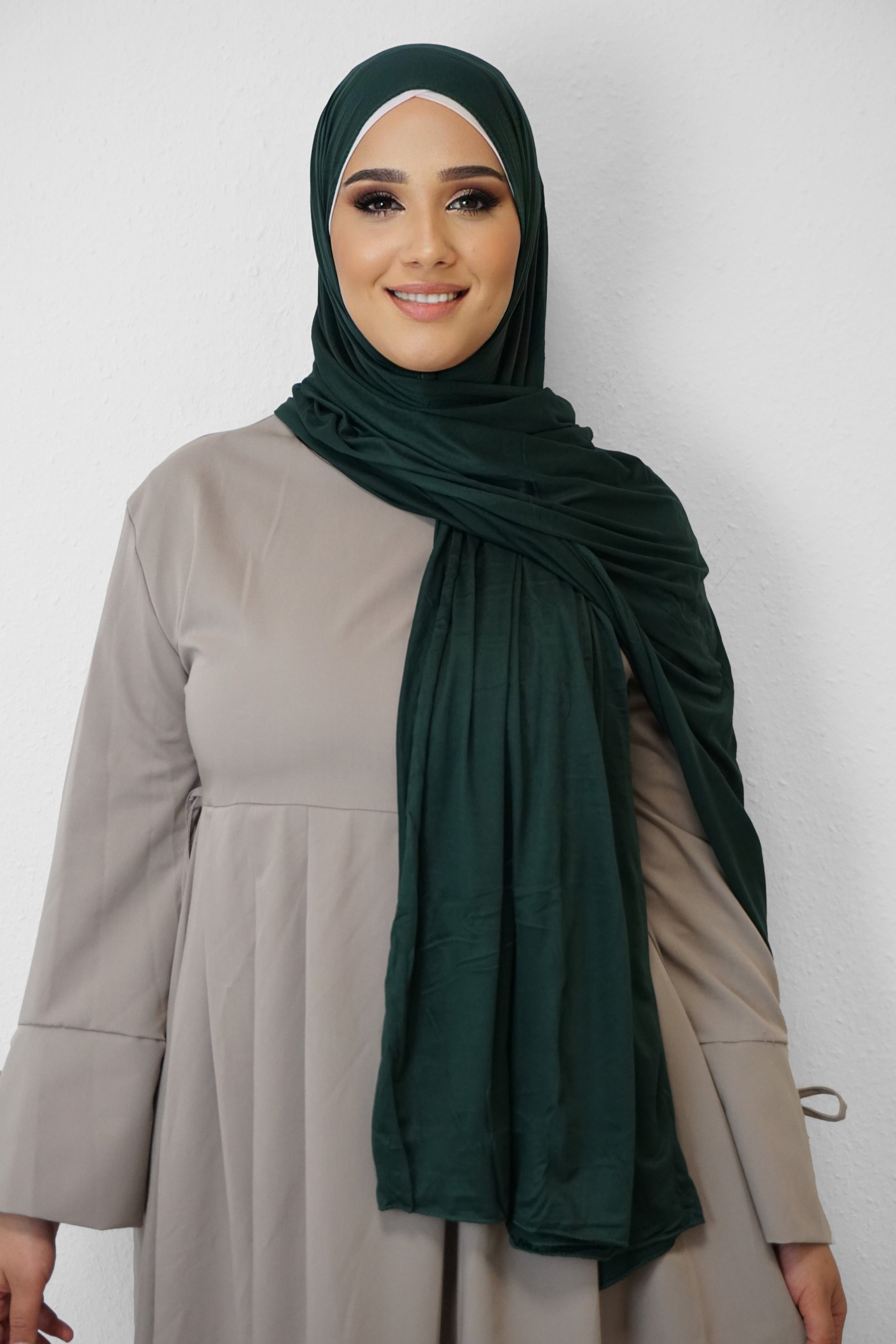 Jersey XL Hijab Smaragdgrün