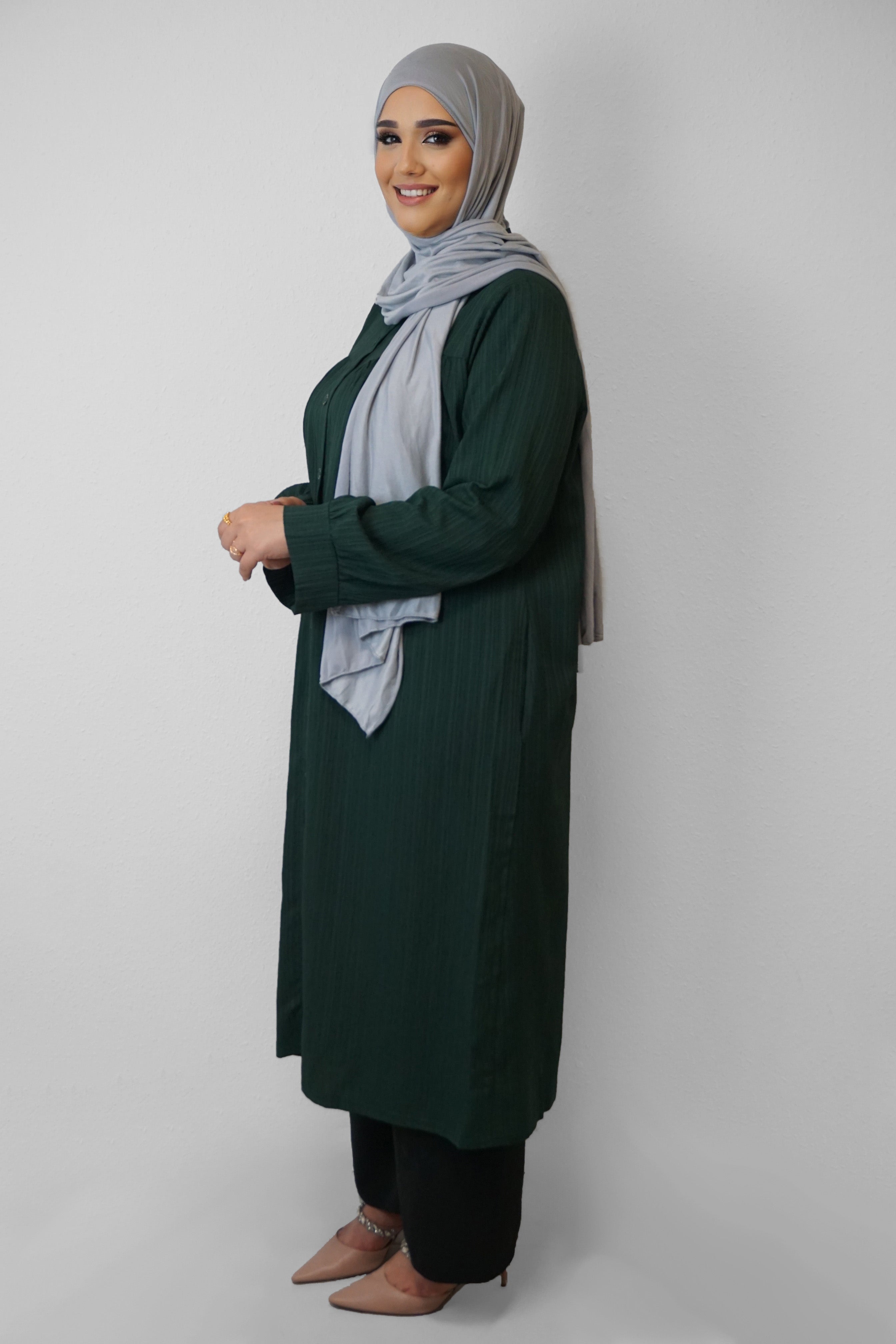 Tunika Selim mit Tasche Smaragdgrün