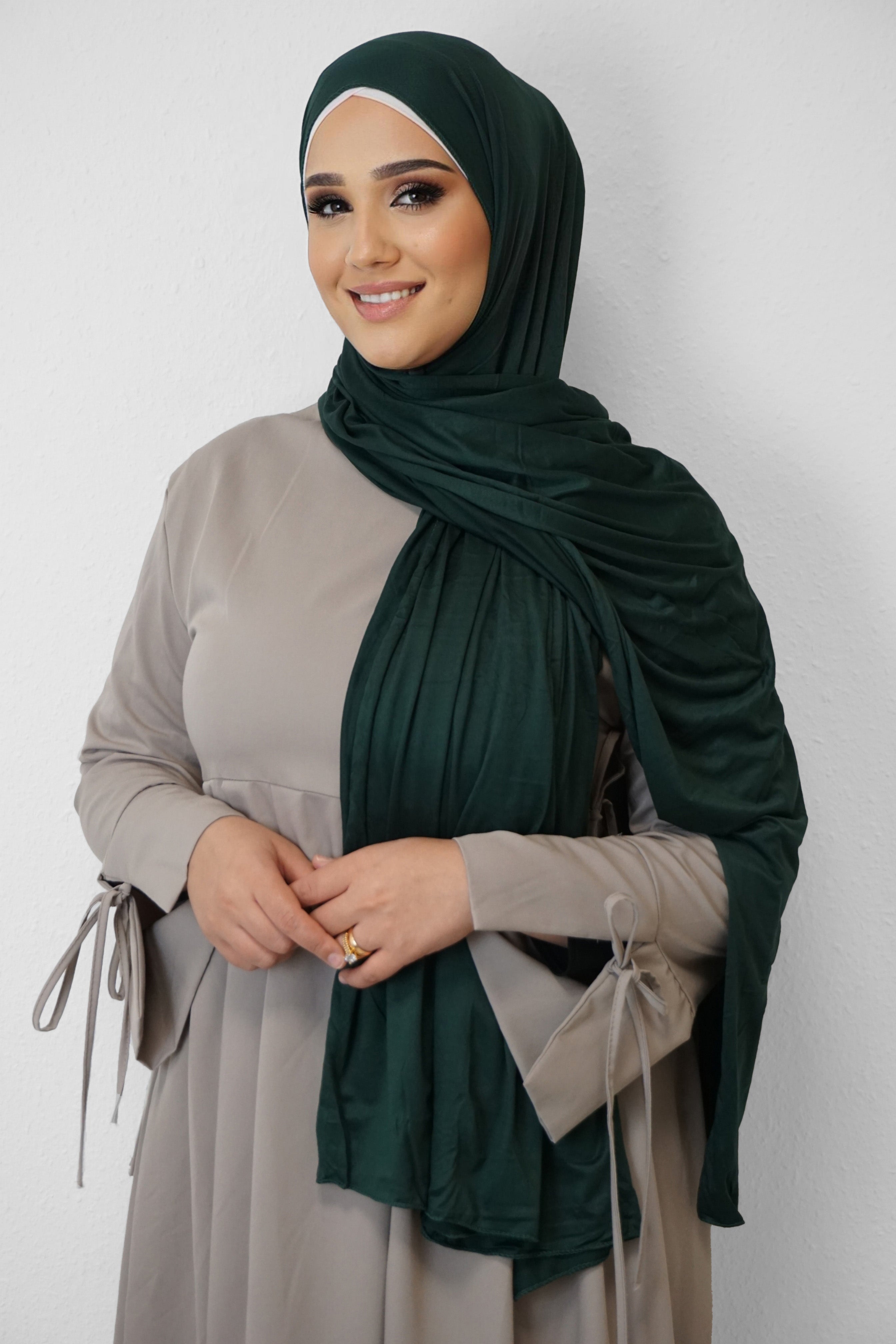 Jersey XL Hijab Smaragdgrün