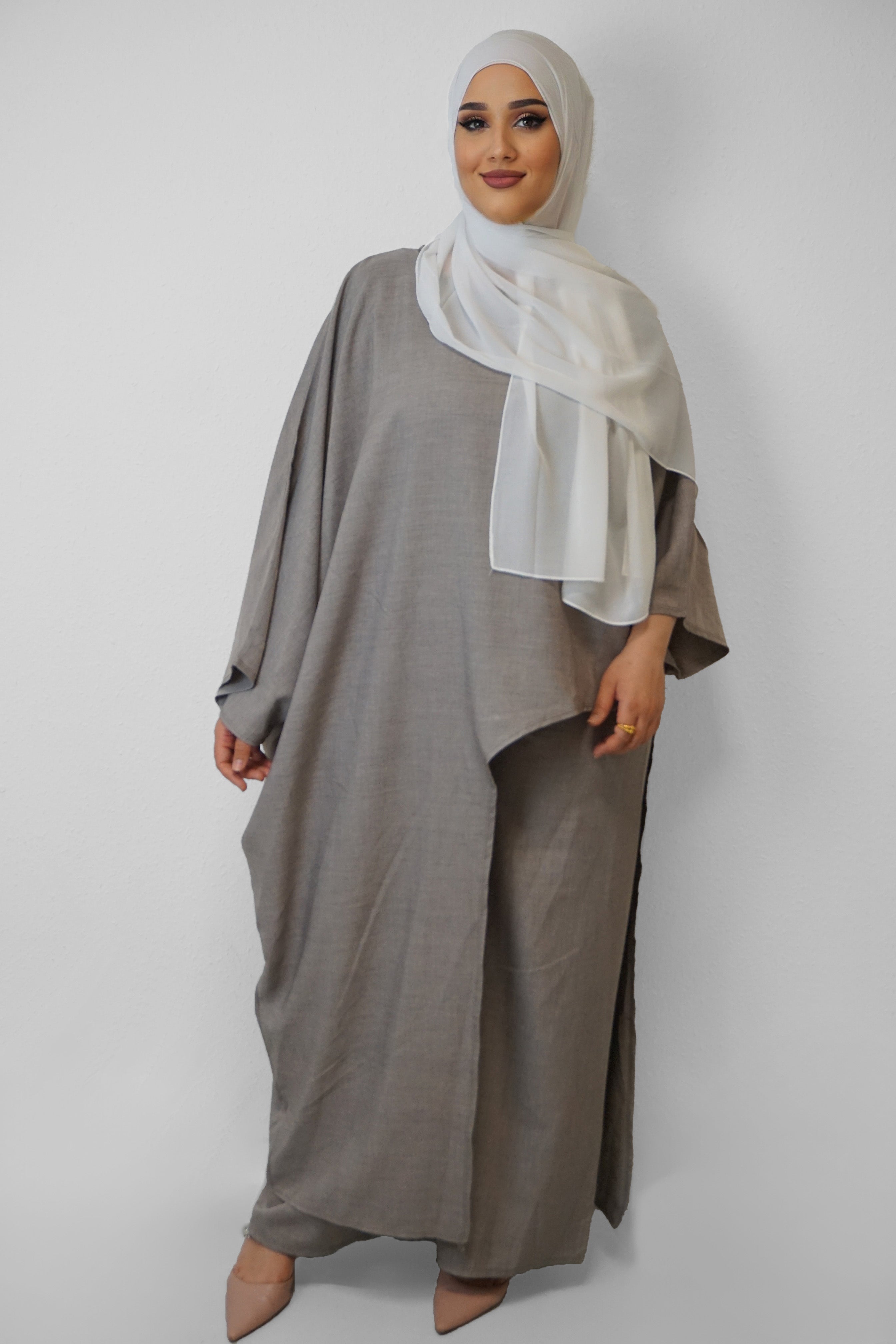 Zweiteiler Abaya Ebra Taupe