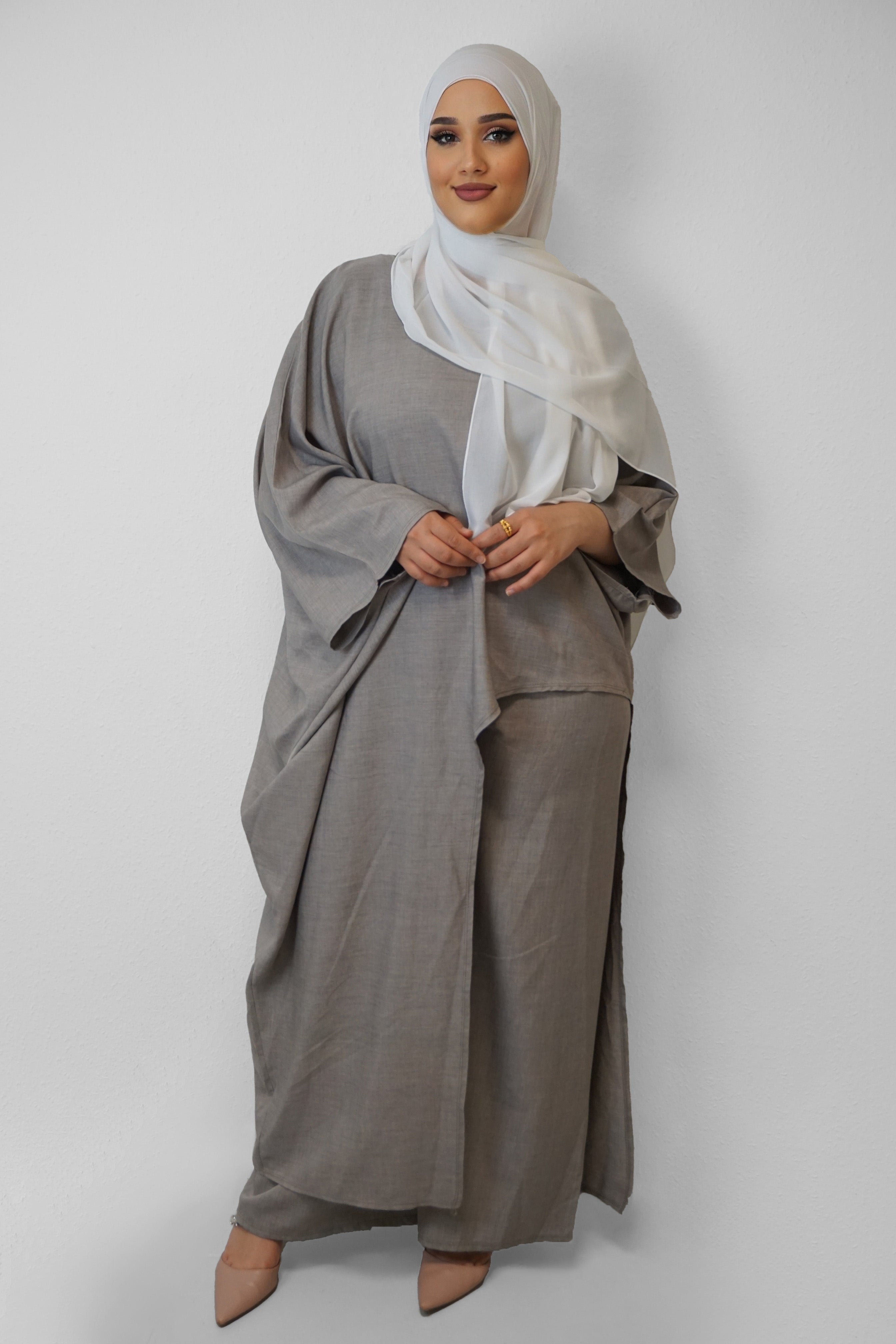 Zweiteiler Abaya Ebra Taupe