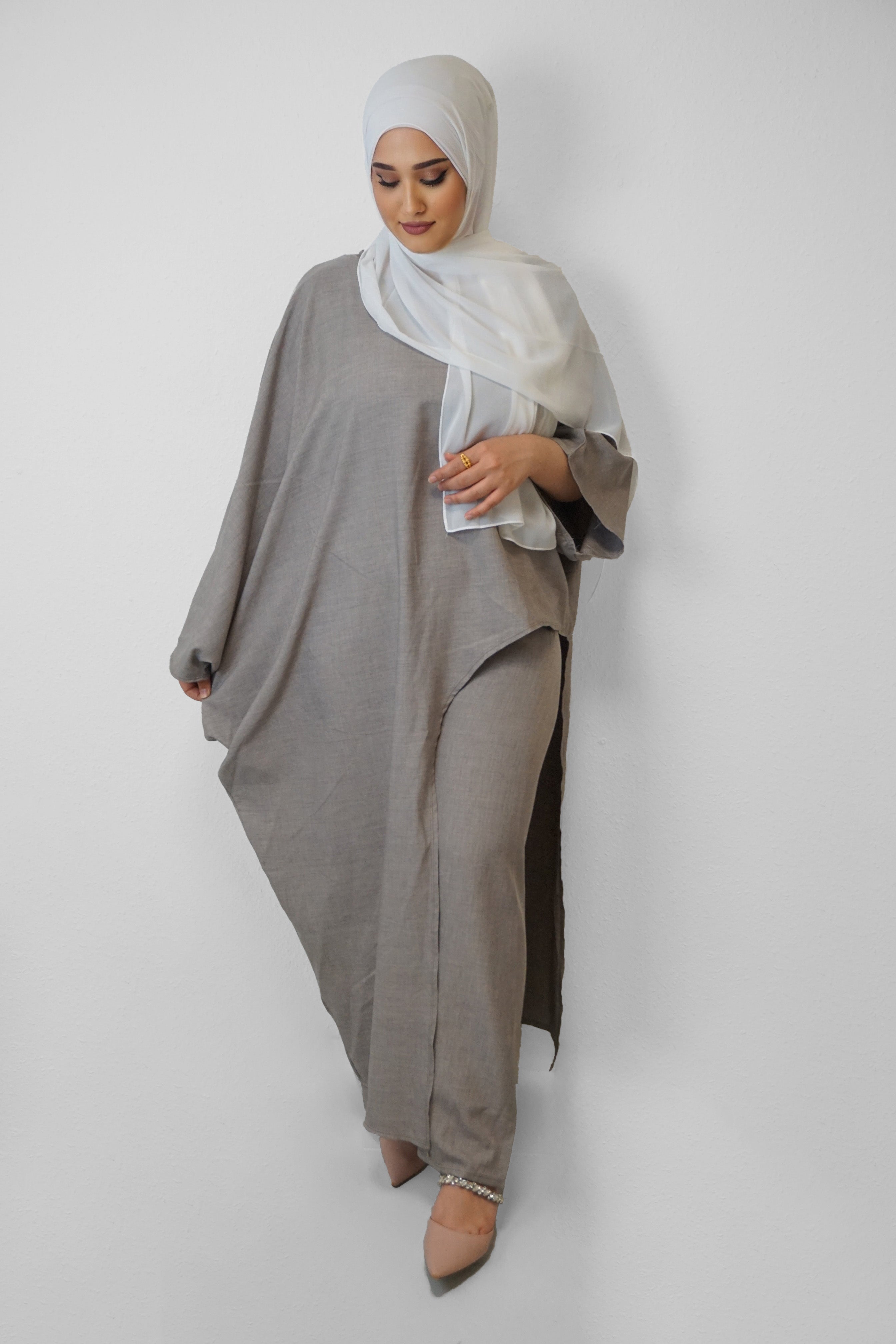 Zweiteiler Abaya Ebra Taupe