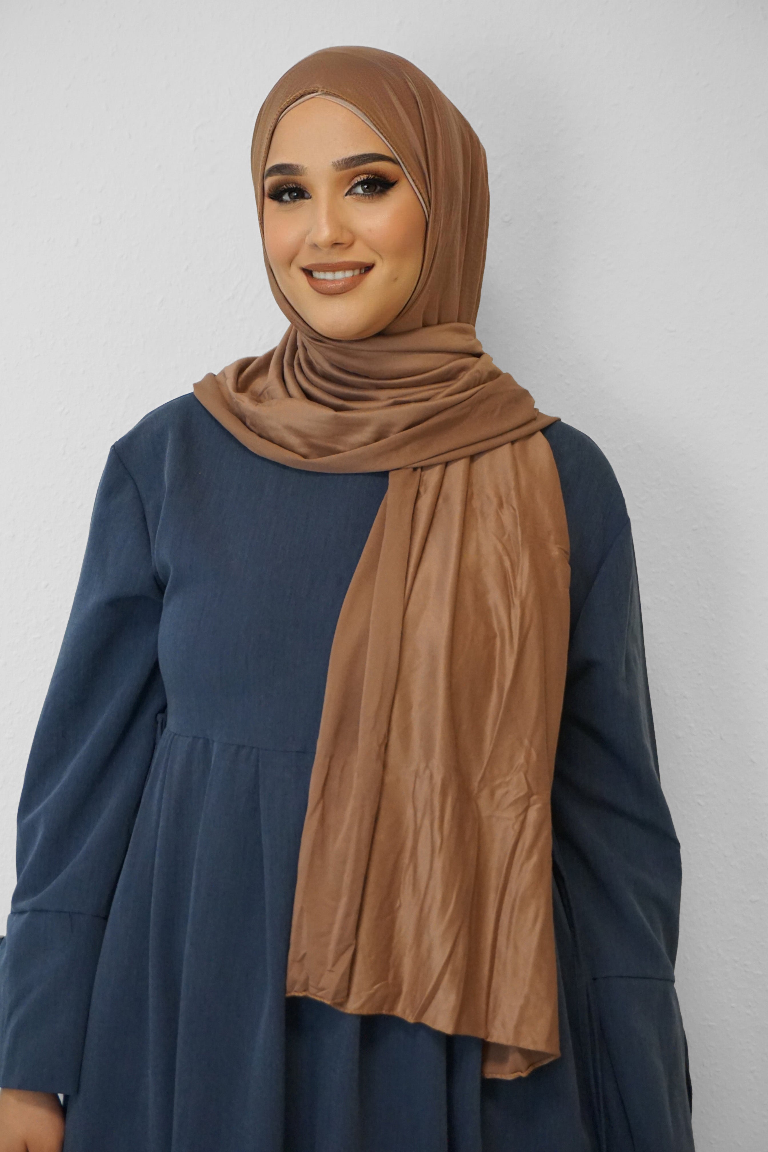 Jersey Hijab Fiza Camel 1