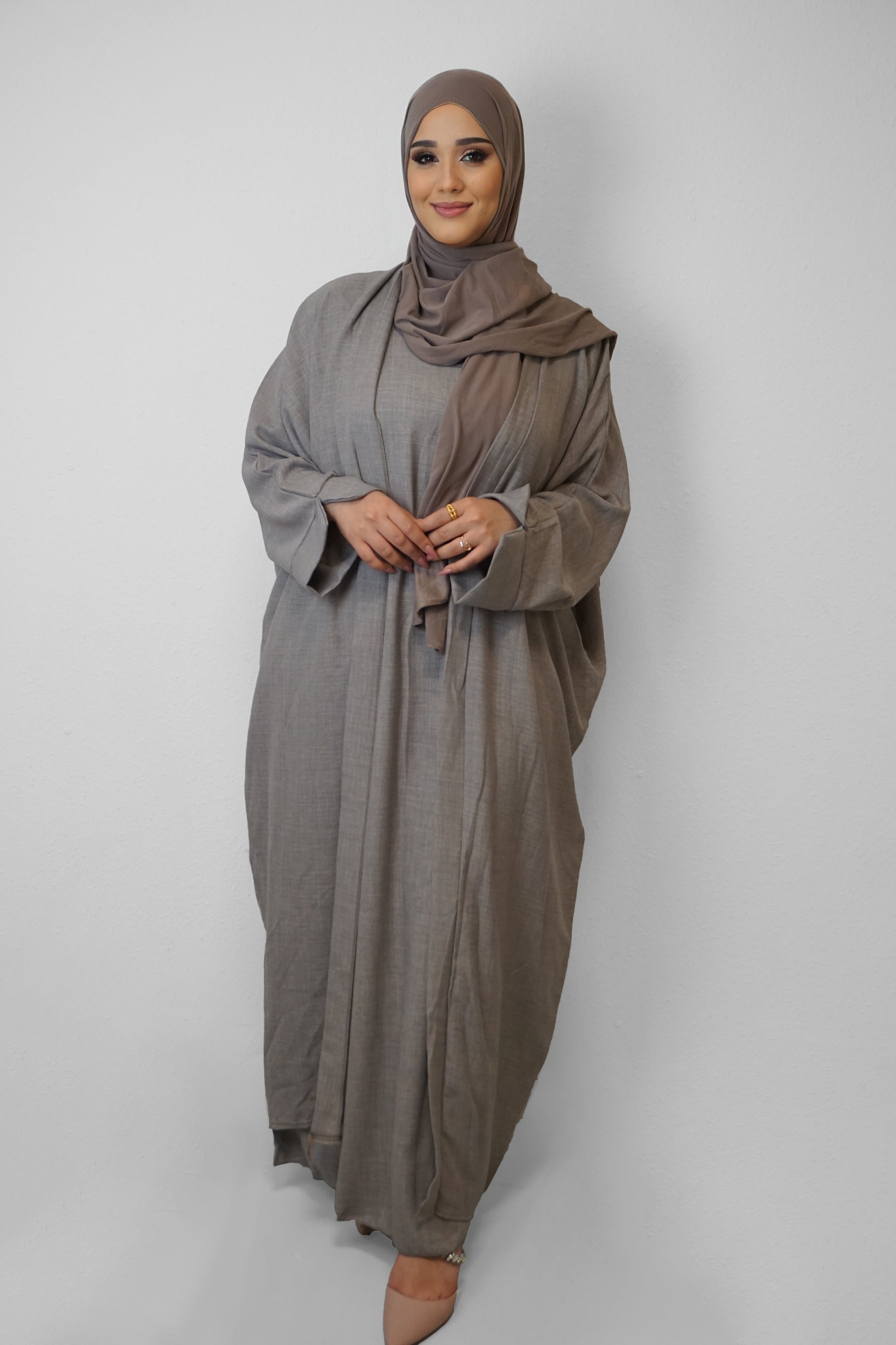 Zwei-Teiler Abaya Nasira Taupe