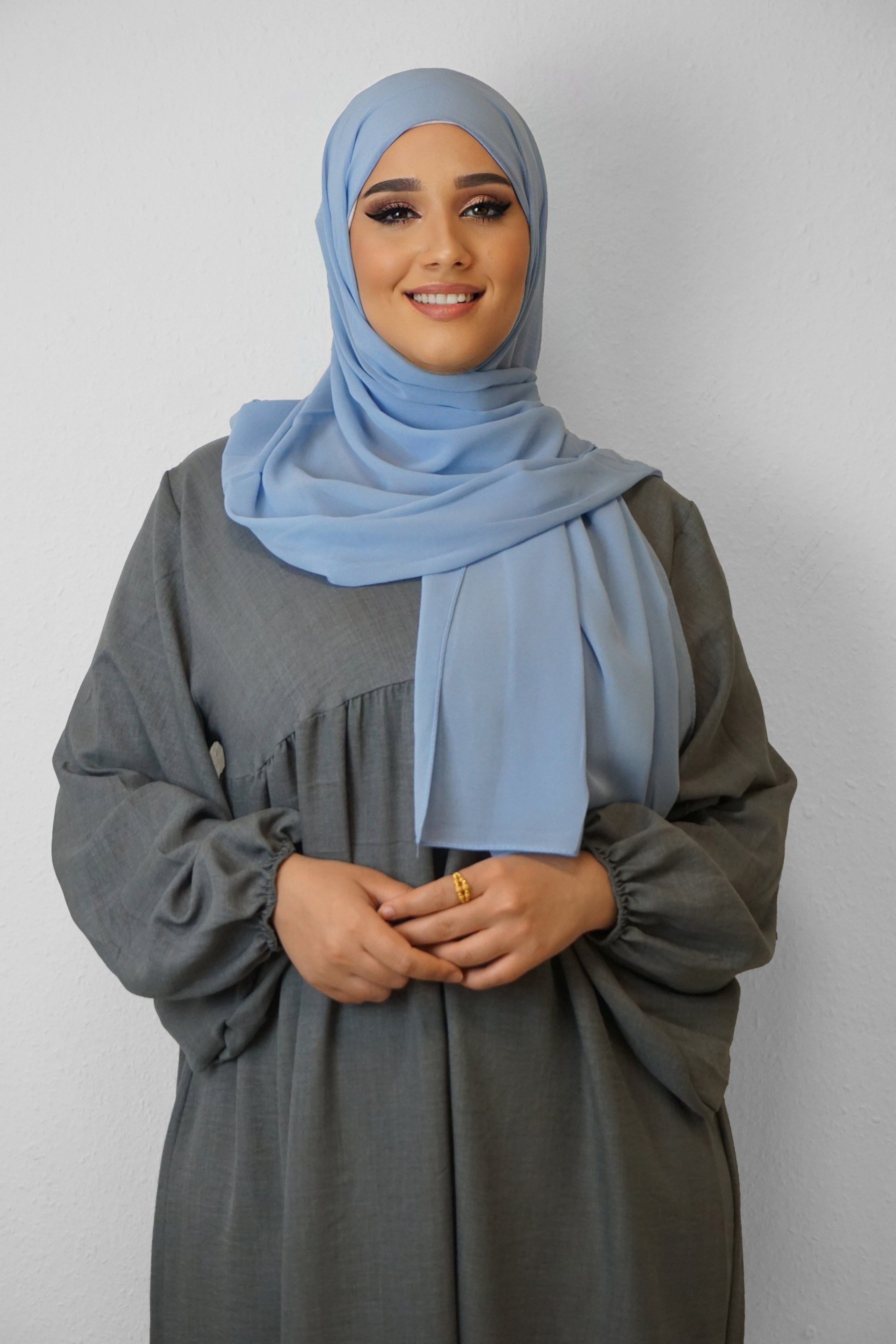 Chiffon Hijab Maira Wasserblau