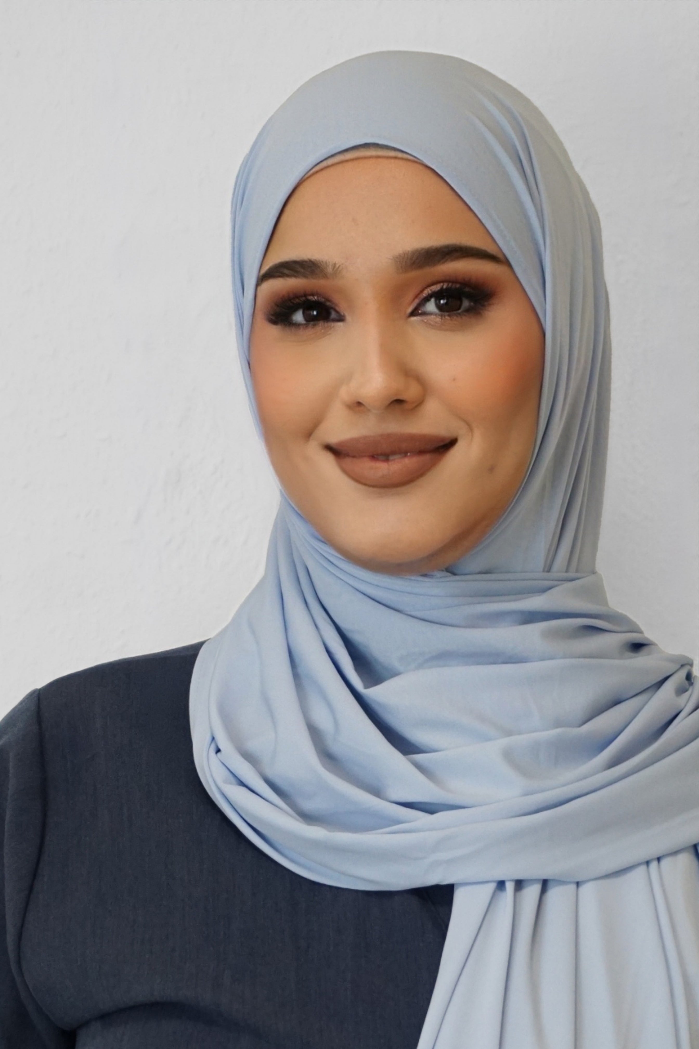 Premium Jersey Deluxe Hijab Wasserblau