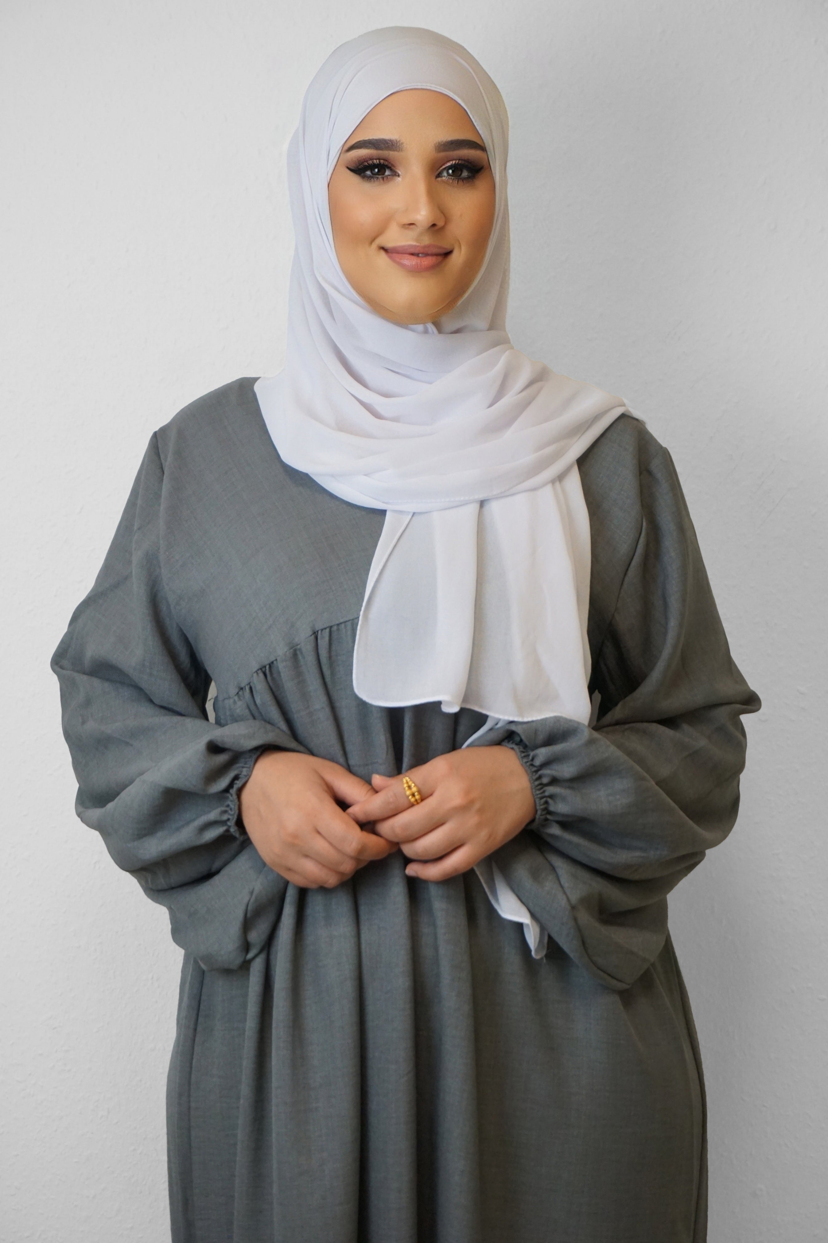 Chiffon Hijab Maira Weiß