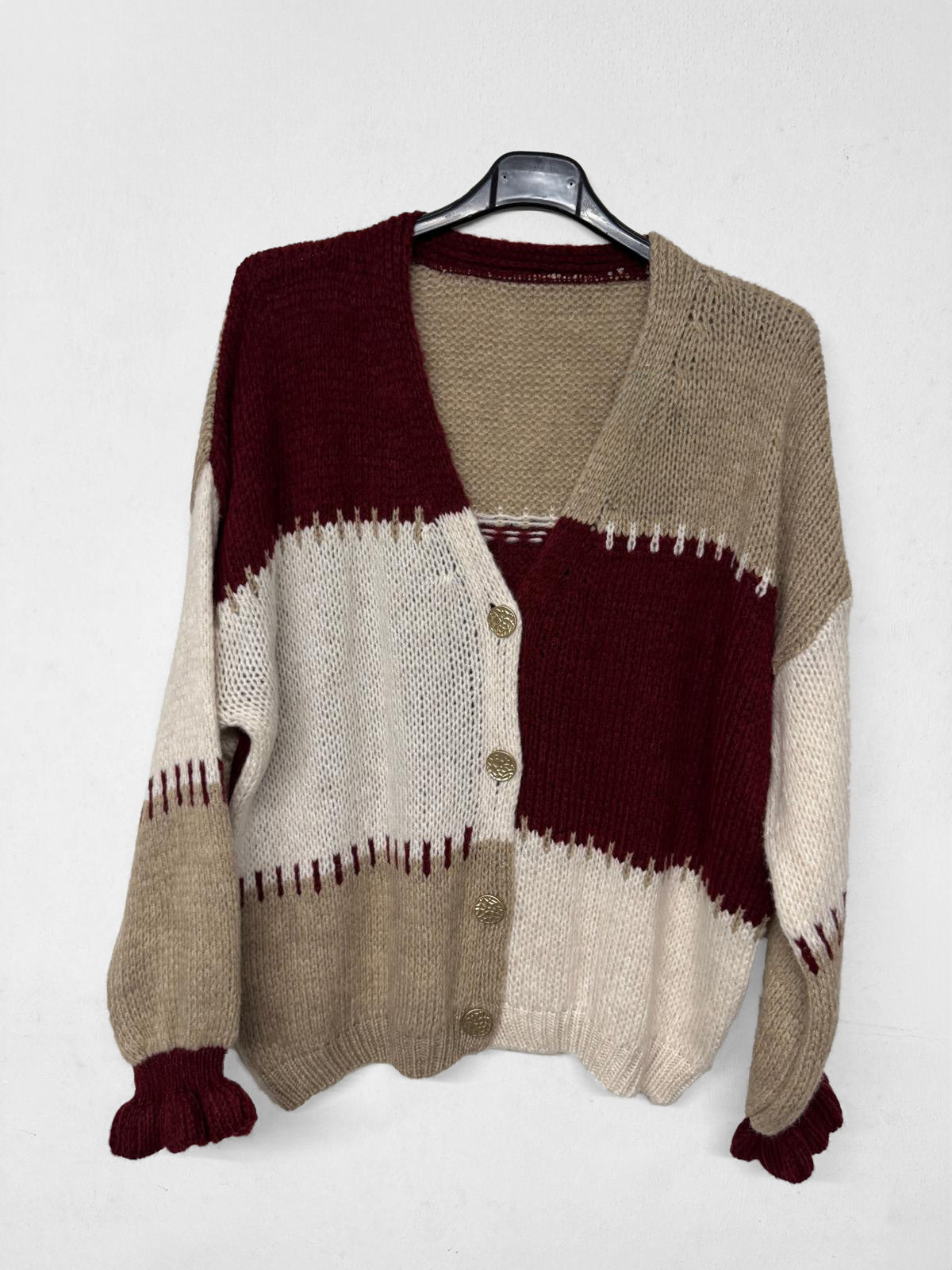 Strick-Cardigan Pullover Nalani Beige
