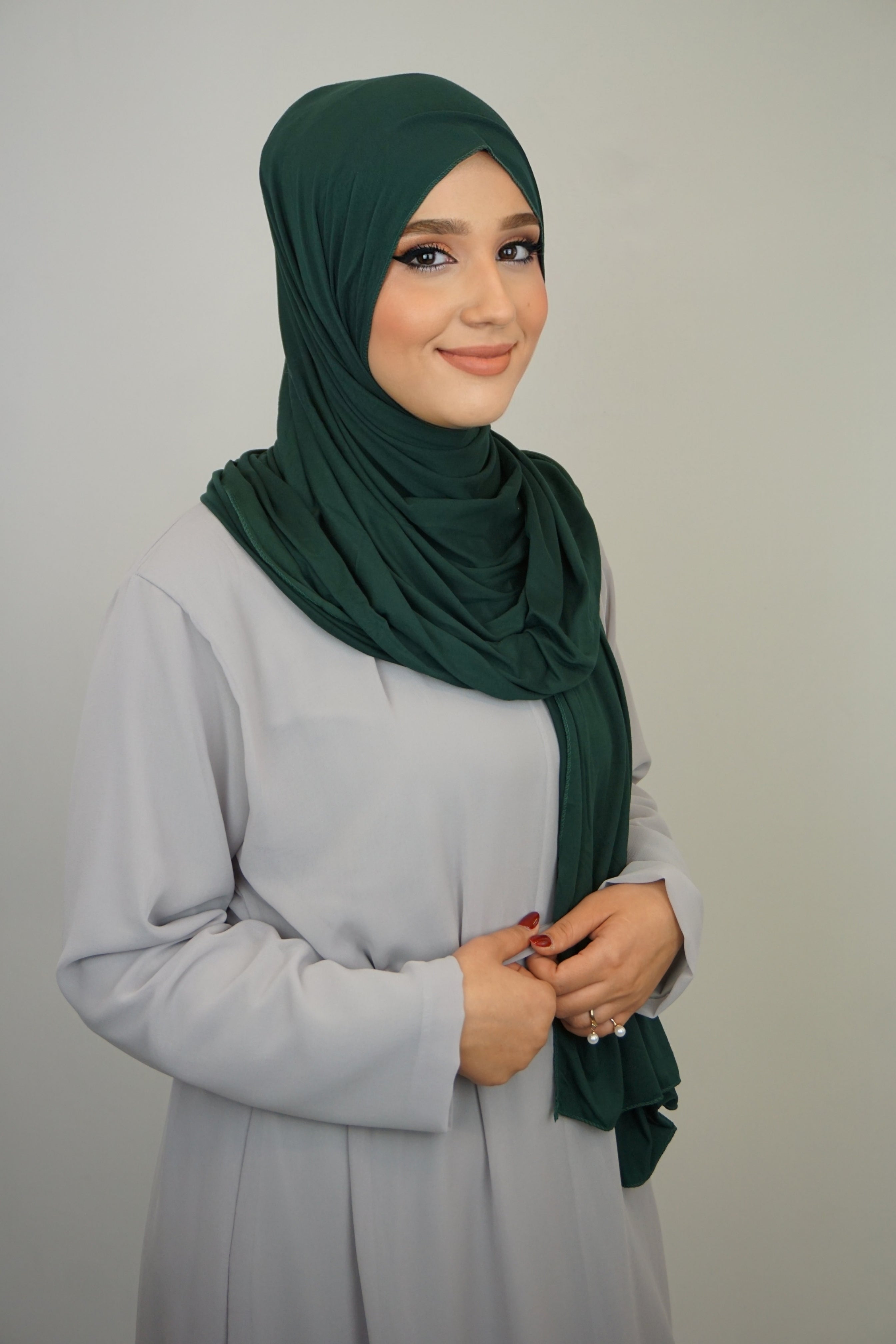 Jersey XL Hijab Smaragdgrün