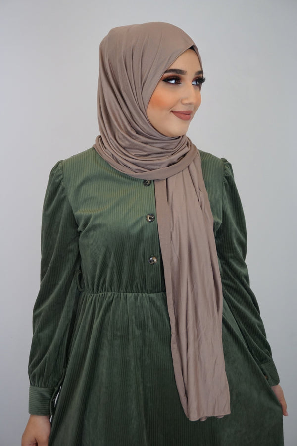 Jersey Hijab Fiza Schlammbraun