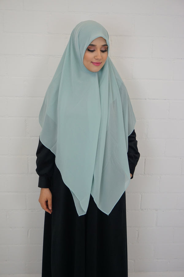 XL Chiffon Quadrat Hijab Light-Mint