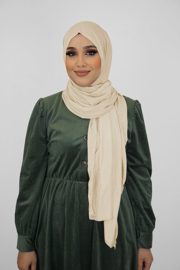 Jersey Hijab Fiza Pfirsich 2