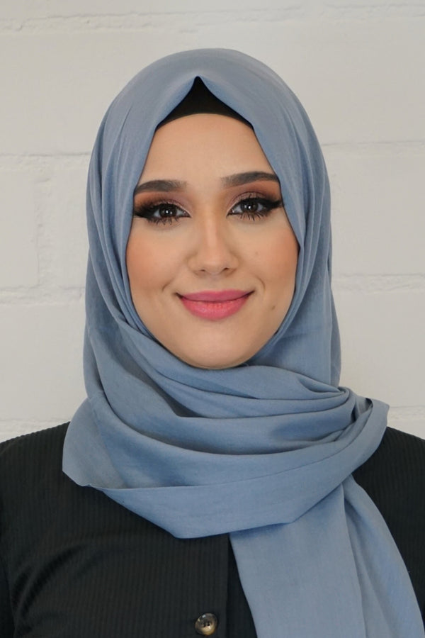 Baumwoll Hijab Almaz Hellblau