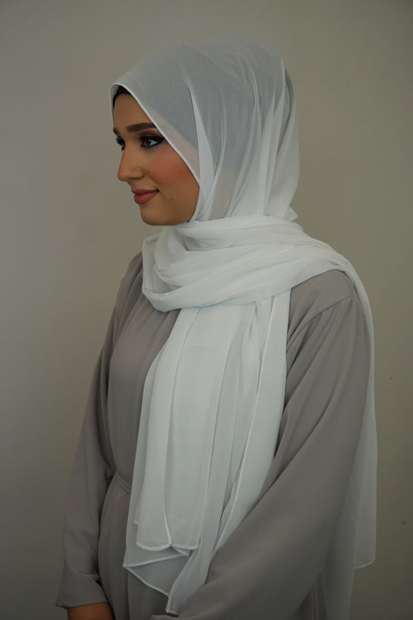 Chiffon XL Hijab Weiß