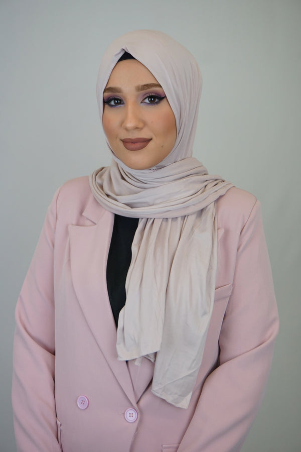 Jersey Hijab Fiza Weißpink